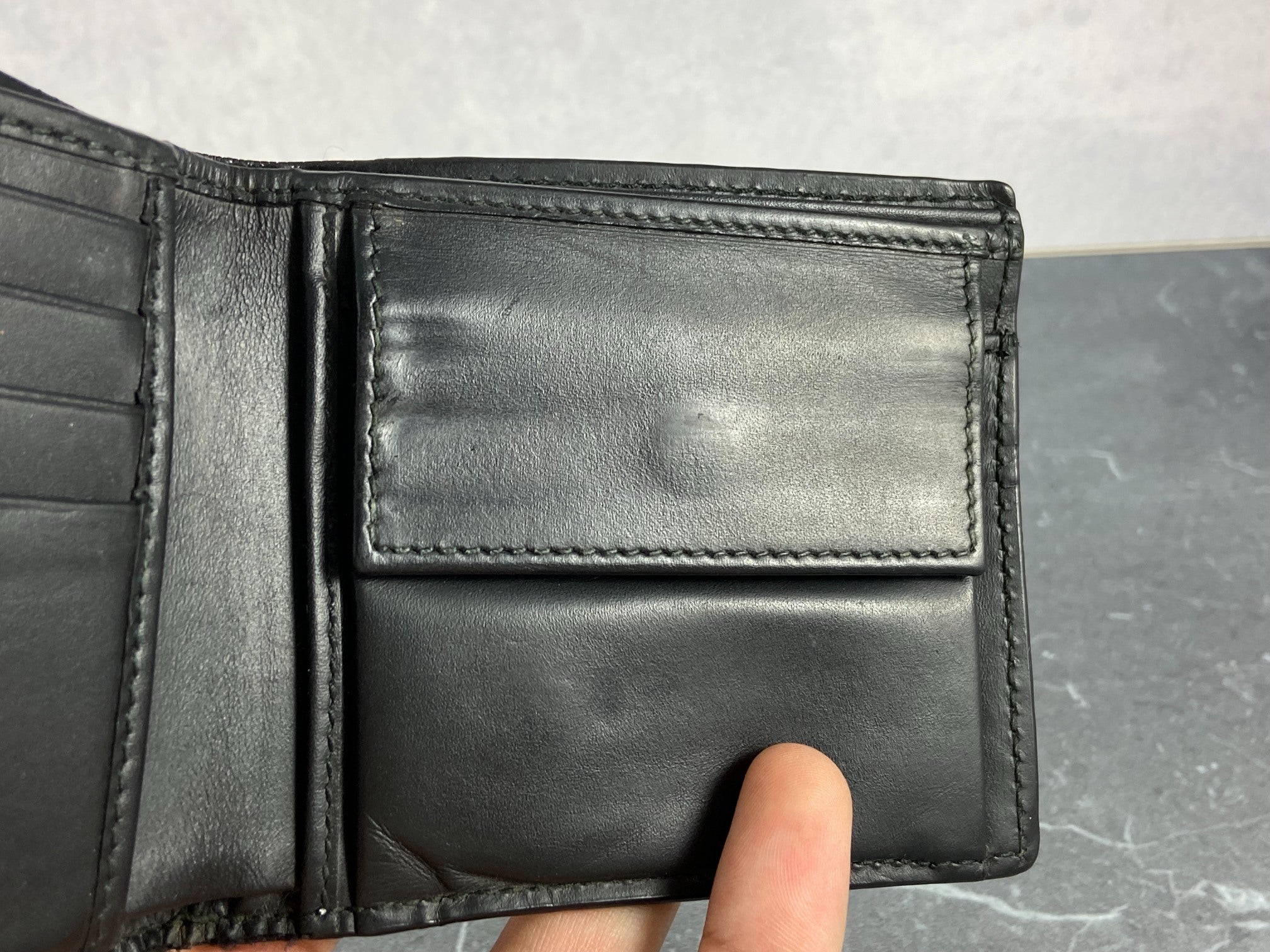 Gucci Bifold Wallet Black GG Monogram Leather