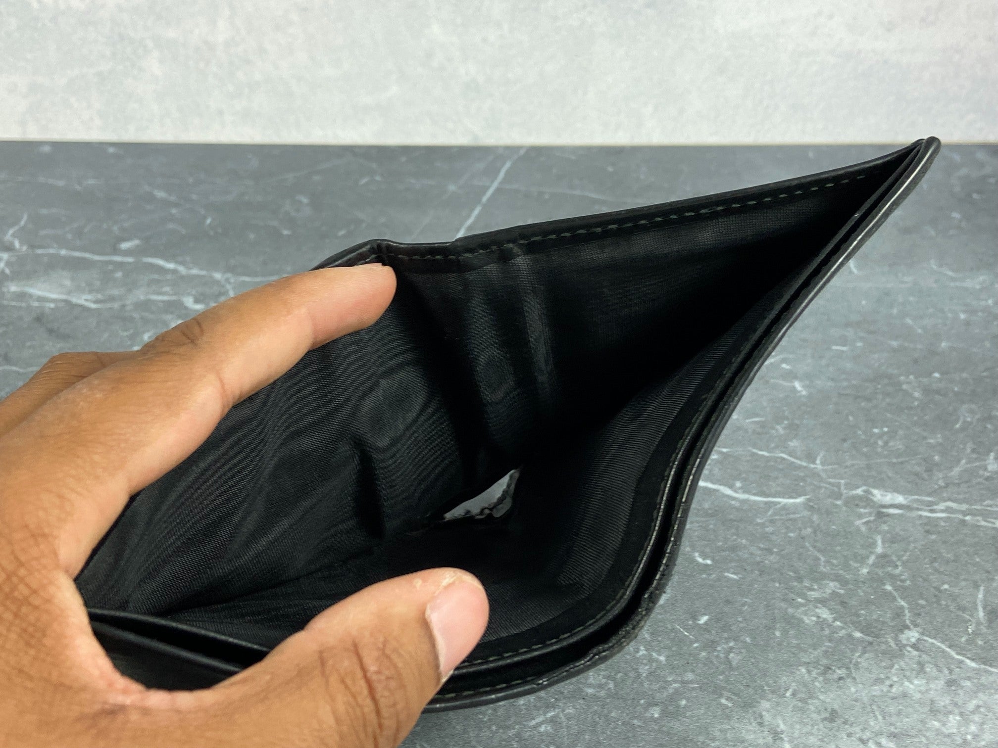 Gucci Bifold Wallet Black GG Monogram Leather