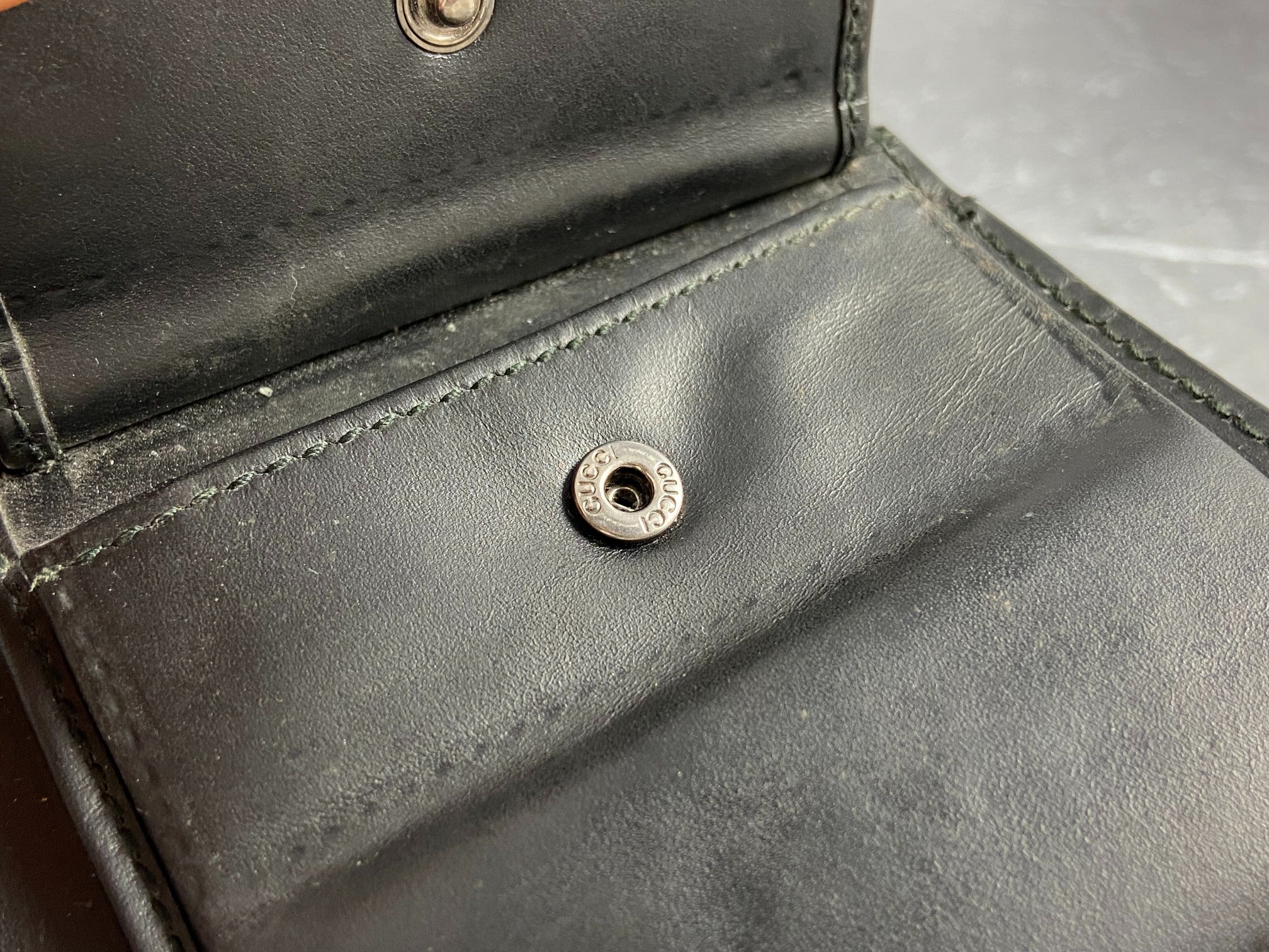 Gucci Bifold Wallet Black GG Monogram Leather