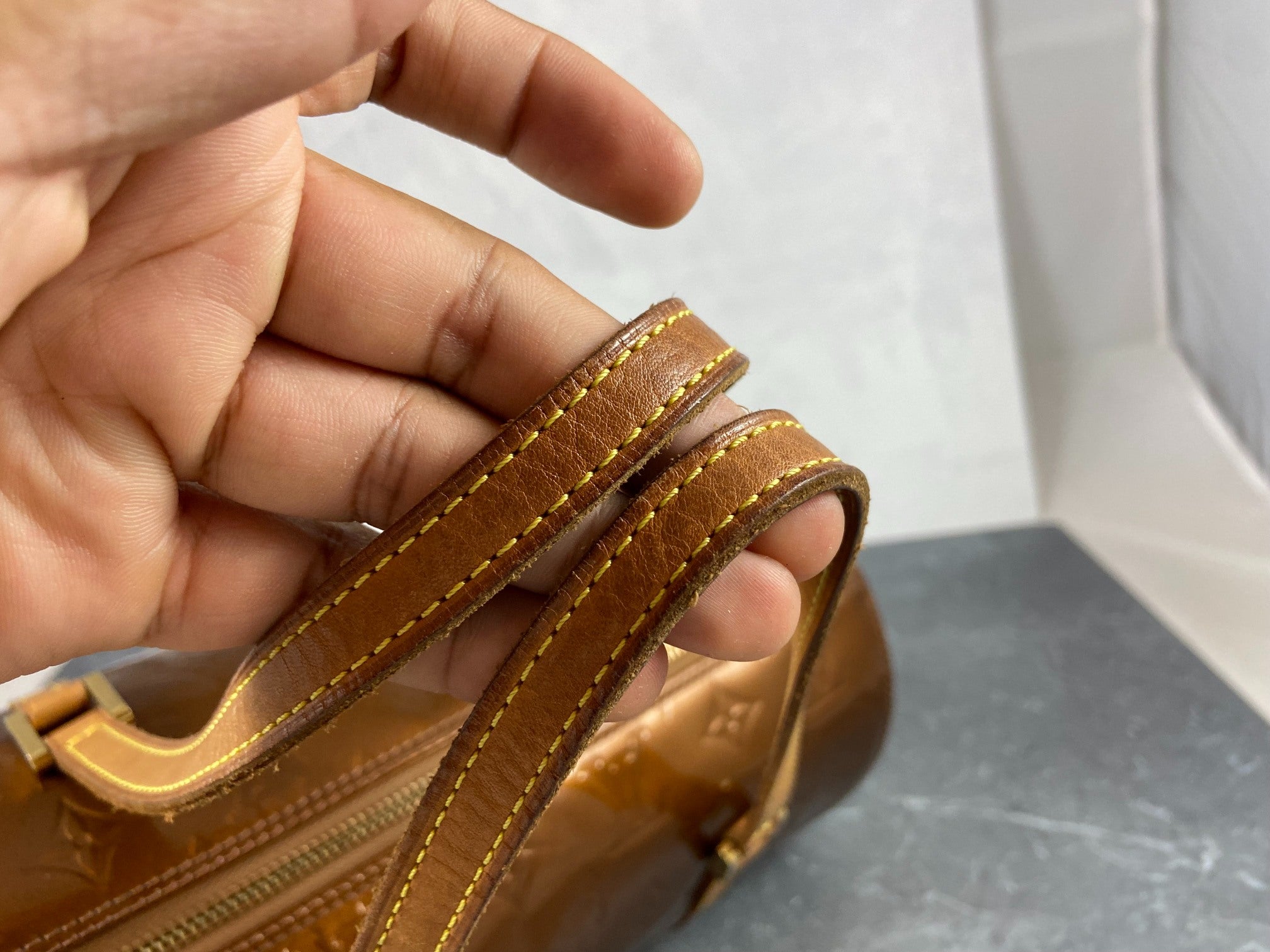 Louis Vuitton Bedford / Papillon Brown Vernis Leather