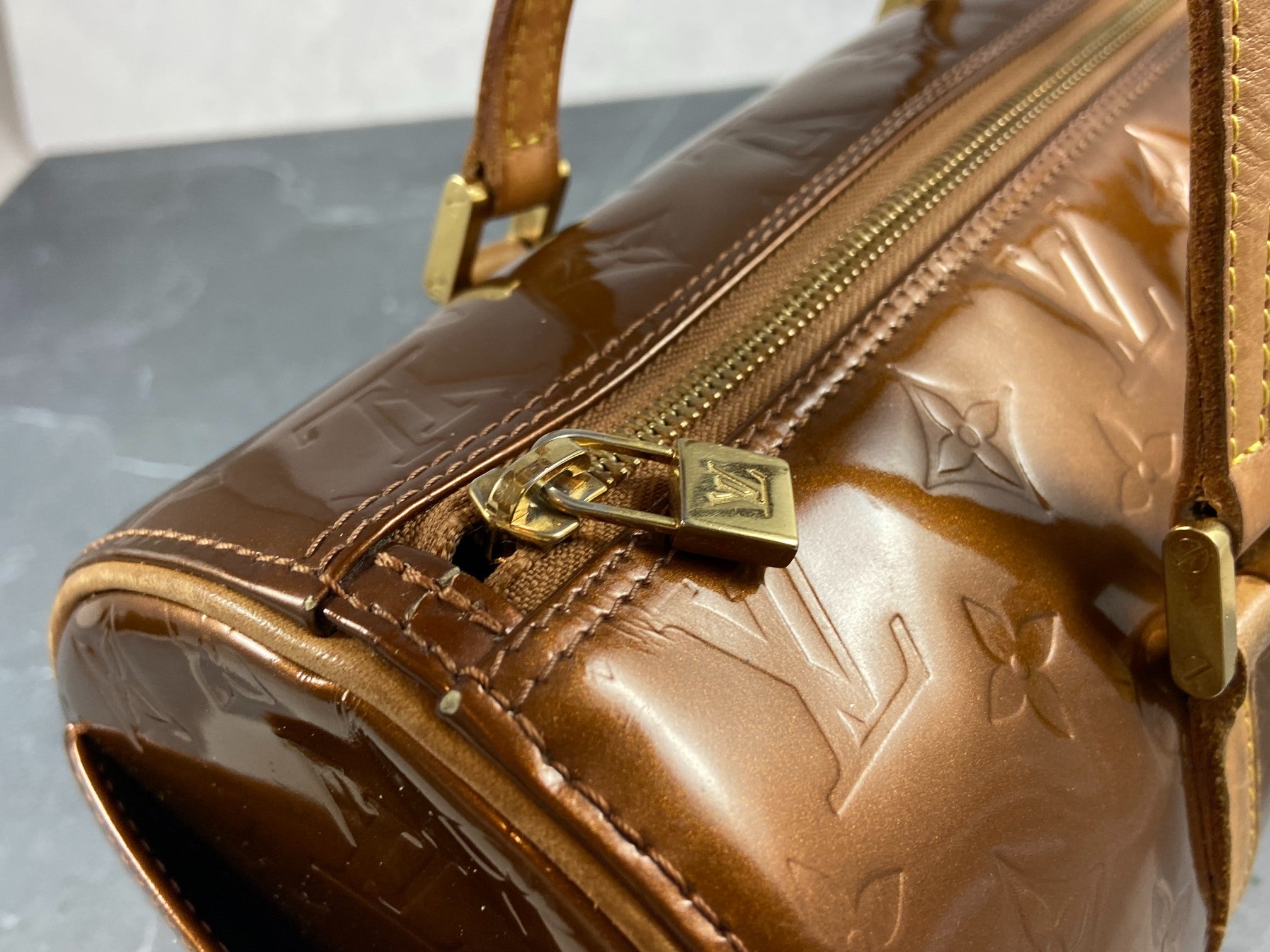 Louis Vuitton Bedford / Papillon Brown Vernis Leather