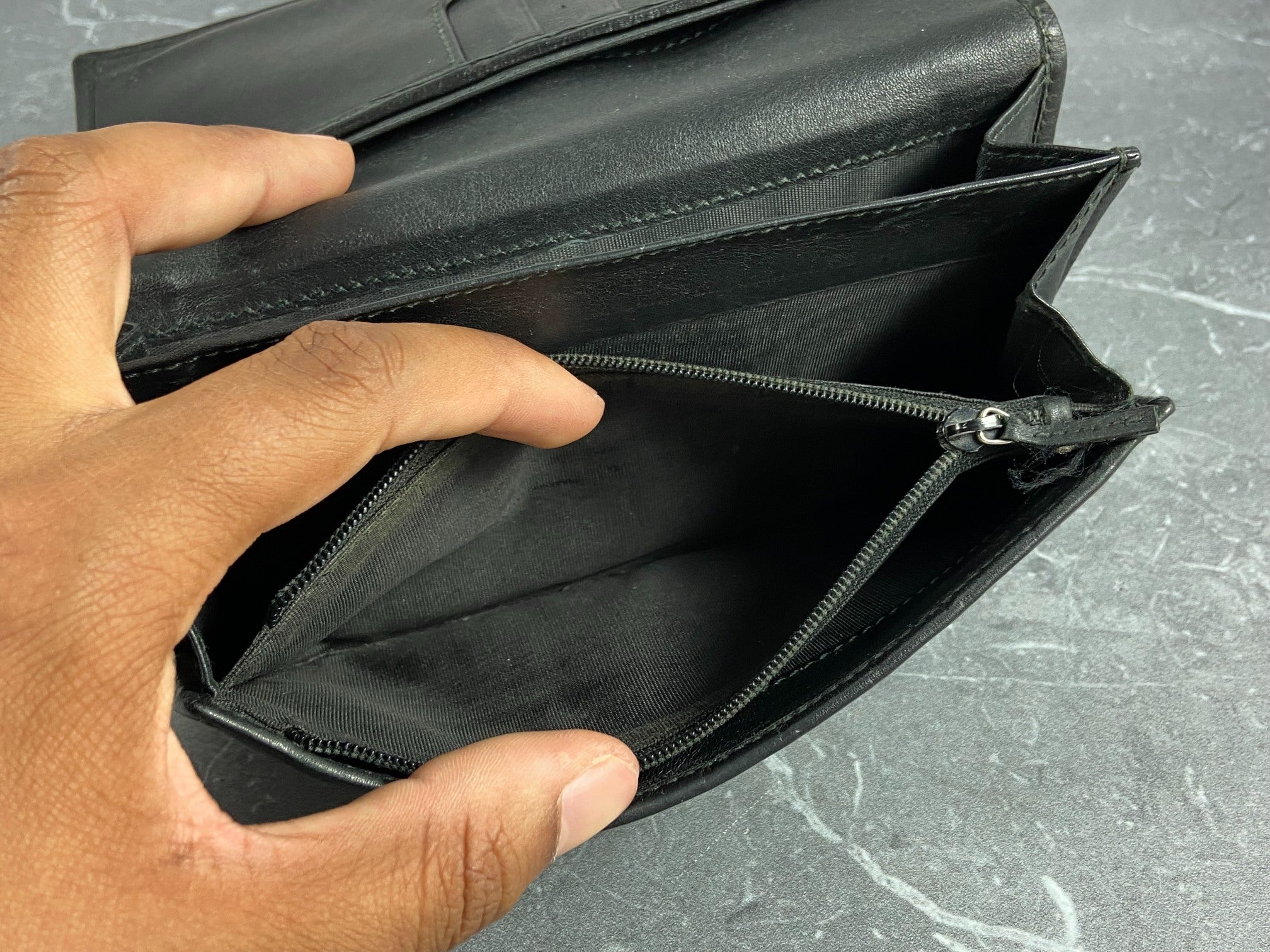 Gucci Long Wallet Black GG Monogram Leather