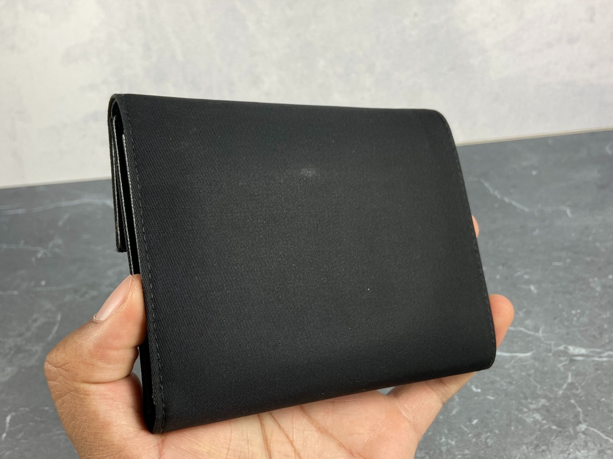 Prada Tessuto Nylon Small Wallet Black