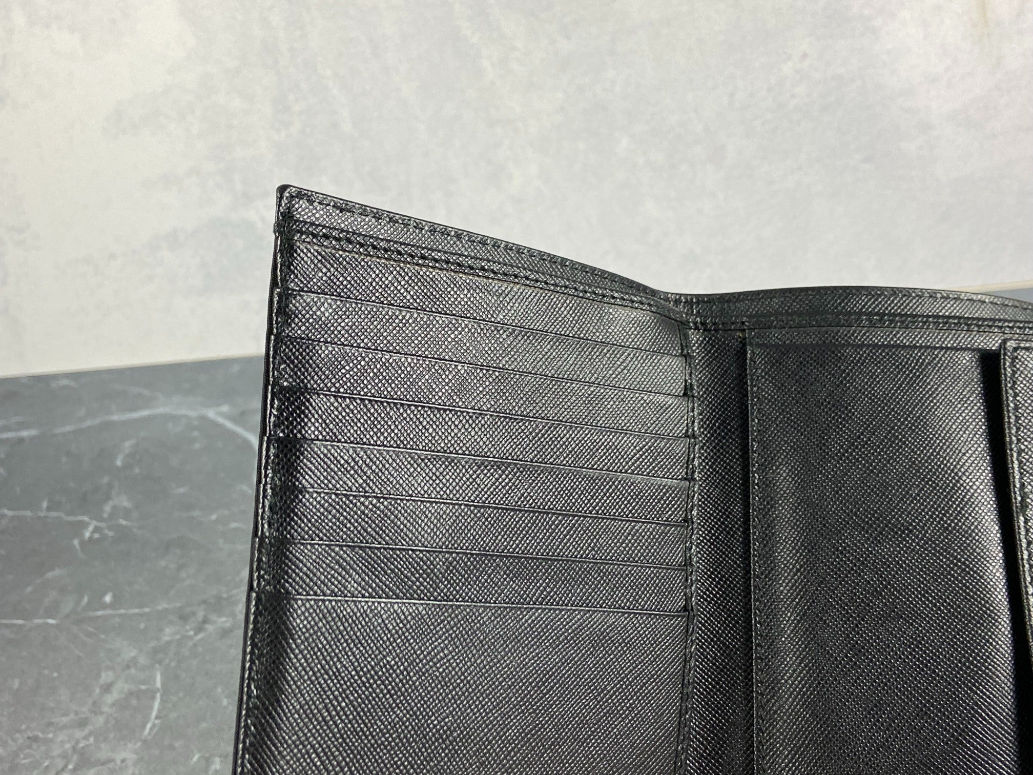 Prada Tessuto Nylon Small Wallet Black