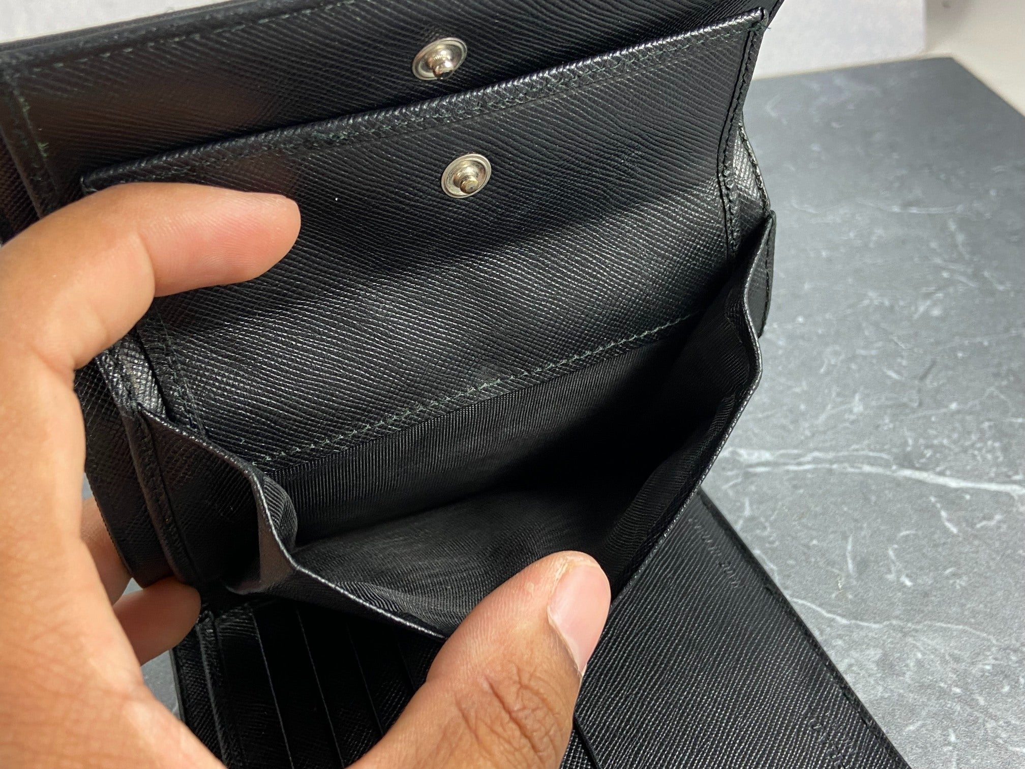 Prada Tessuto Nylon Small Wallet Black