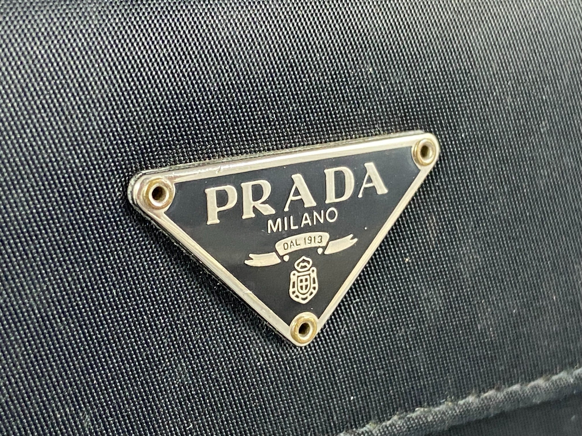Prada Tessuto Nylon Trifold Wallet Black