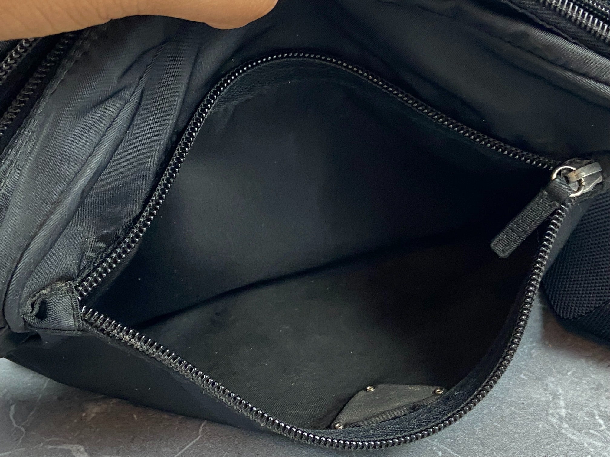 Prada BT0167 Vela Sport Nylon Shoulder / Messenger Bag Black