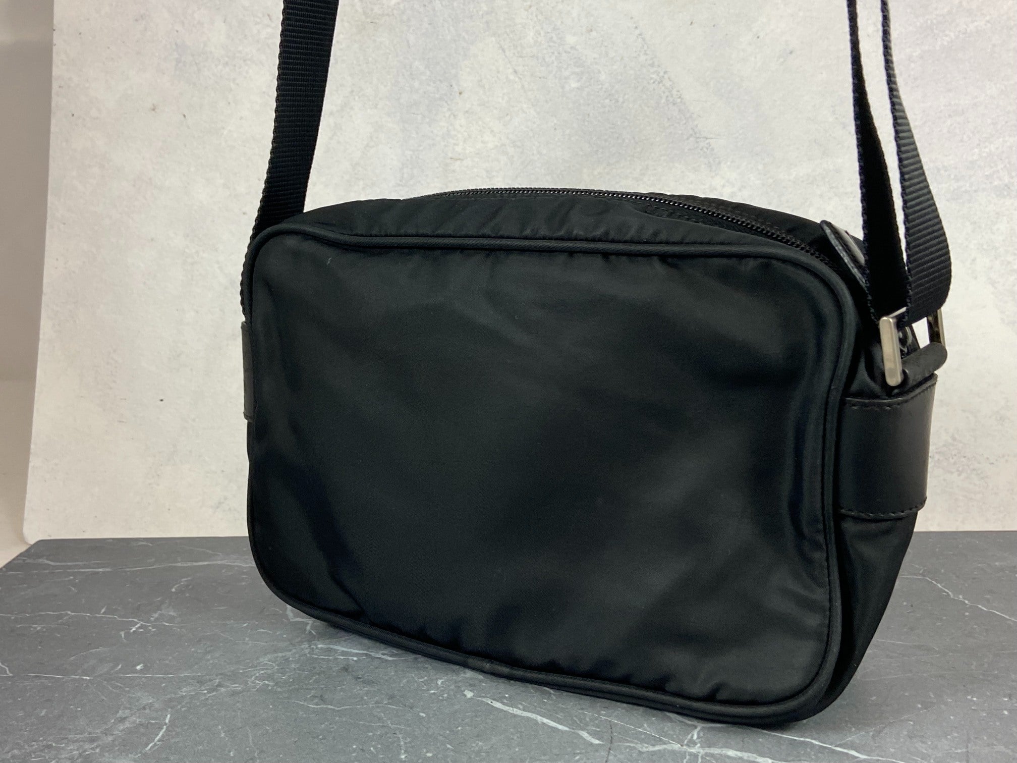 Prada BT0167 Vela Sport Nylon Shoulder / Messenger Bag Black