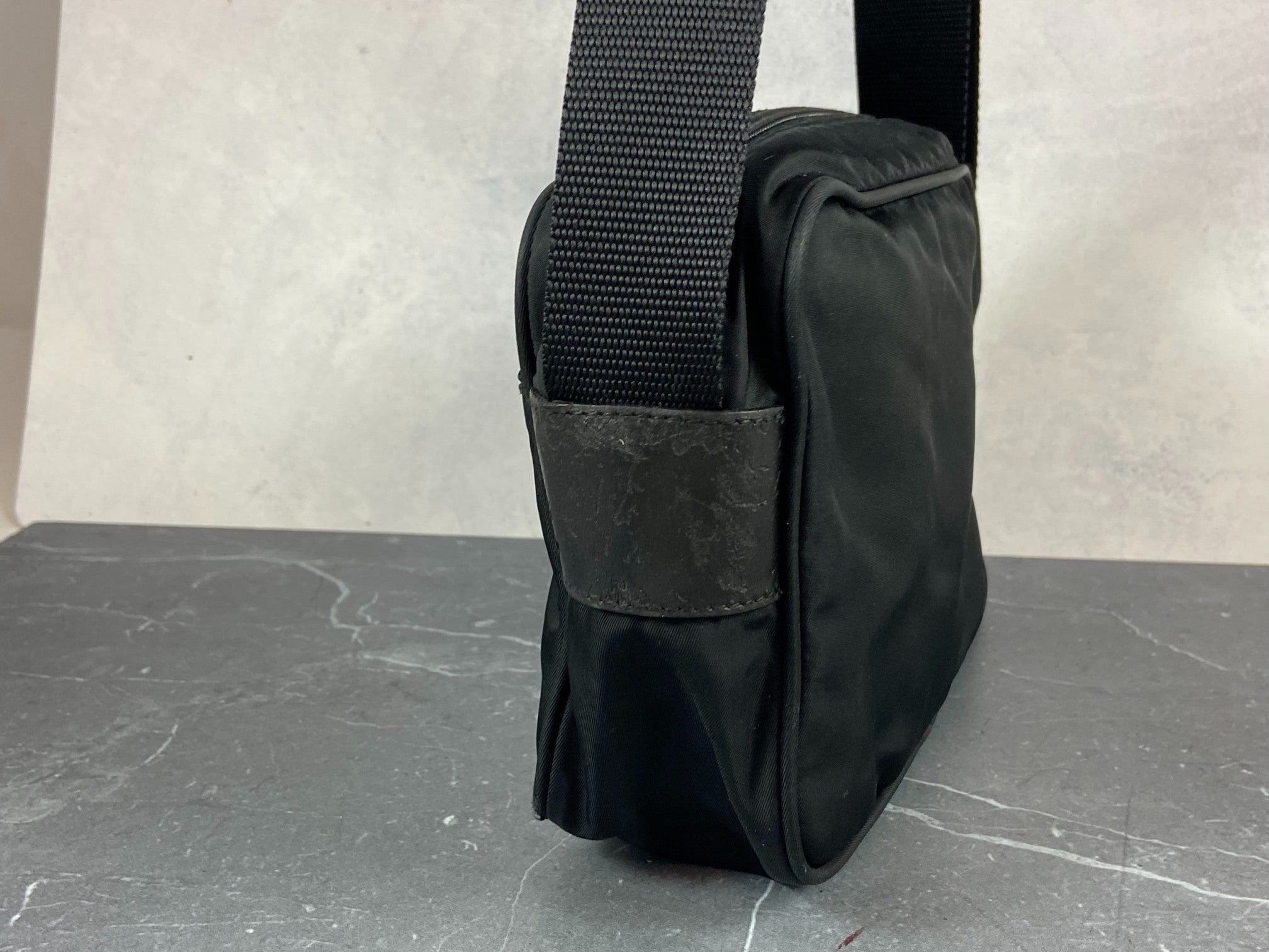 Prada BT0167 Vela Sport Nylon Shoulder / Messenger Bag Black