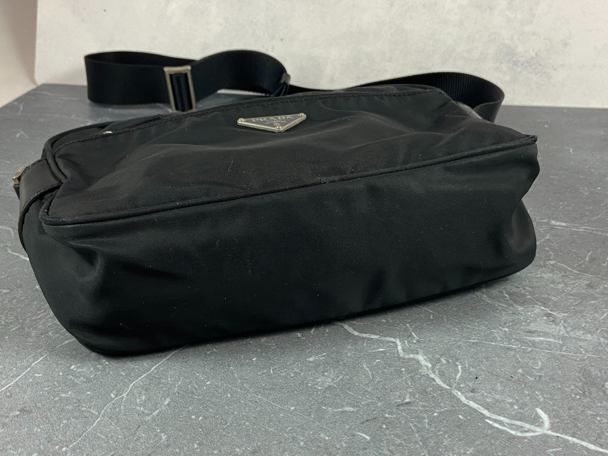 Prada BT0167 Vela Sport Nylon Shoulder / Messenger Bag Black