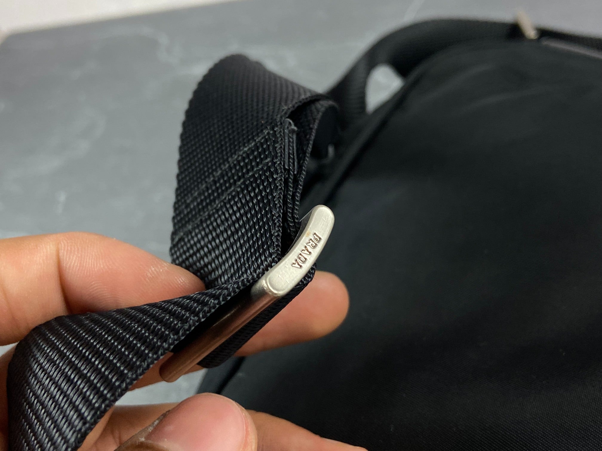 Prada BT0167 Vela Sport Nylon Shoulder / Messenger Bag Black