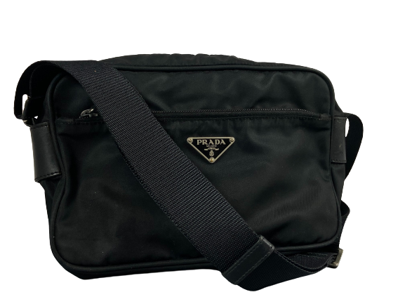 Prada BT0167 Vela Sport Nylon Shoulder / Messenger Bag Black