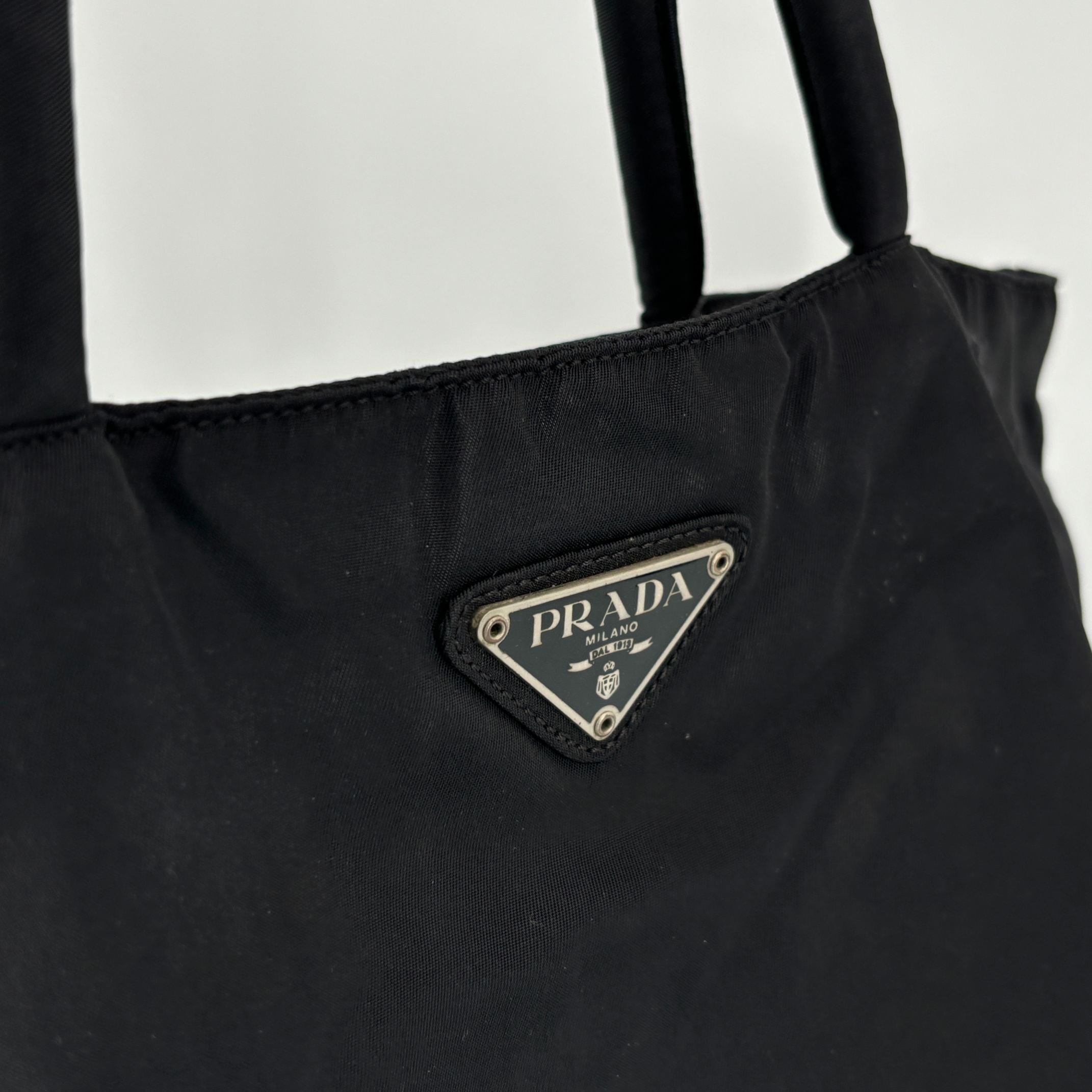 Prada Tessuto Nylon Hand / Tote Bag Black