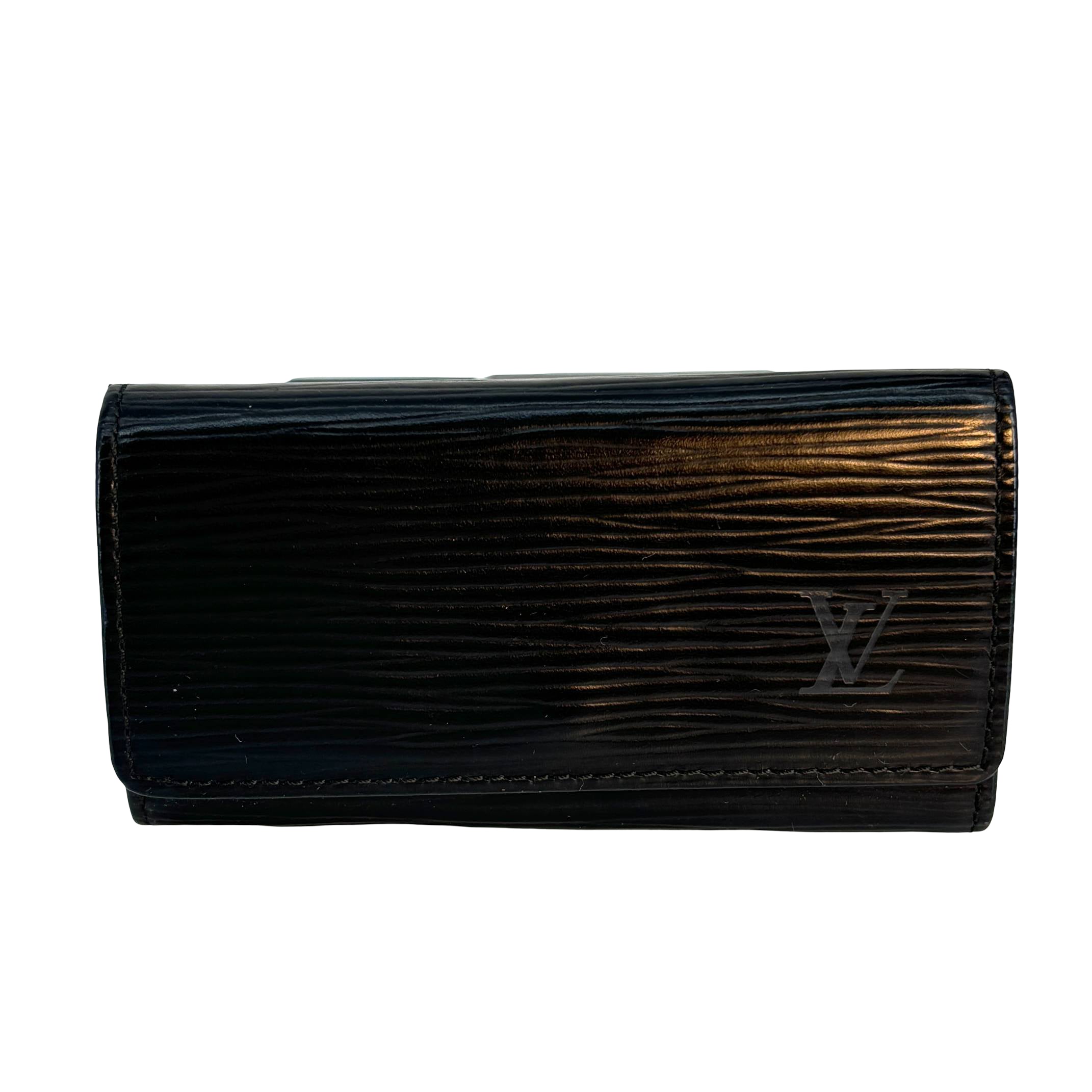 Louis Vuitton 4 Key Holder Black Epi Leather