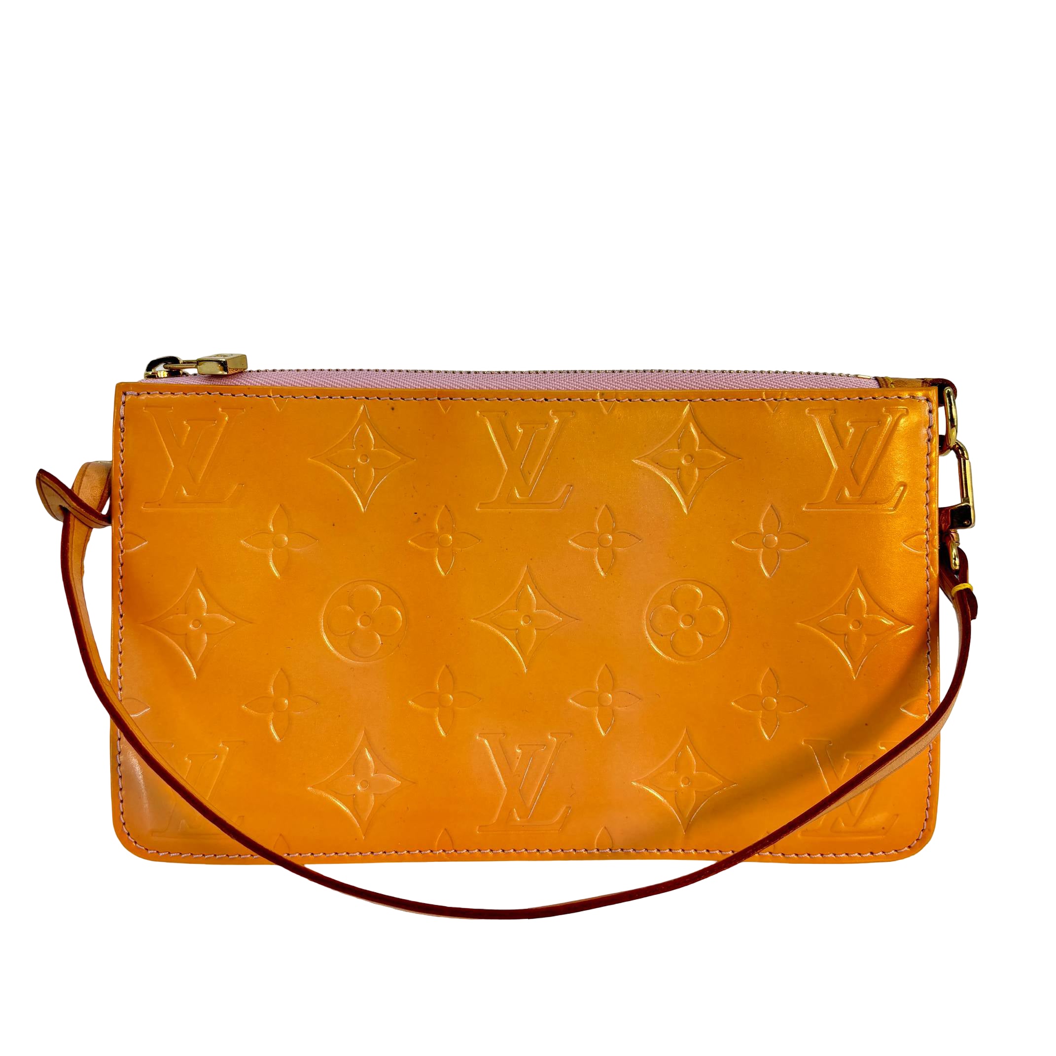 Louis Vuitton Pochette Lexington Orange Vernis Monogram Leather