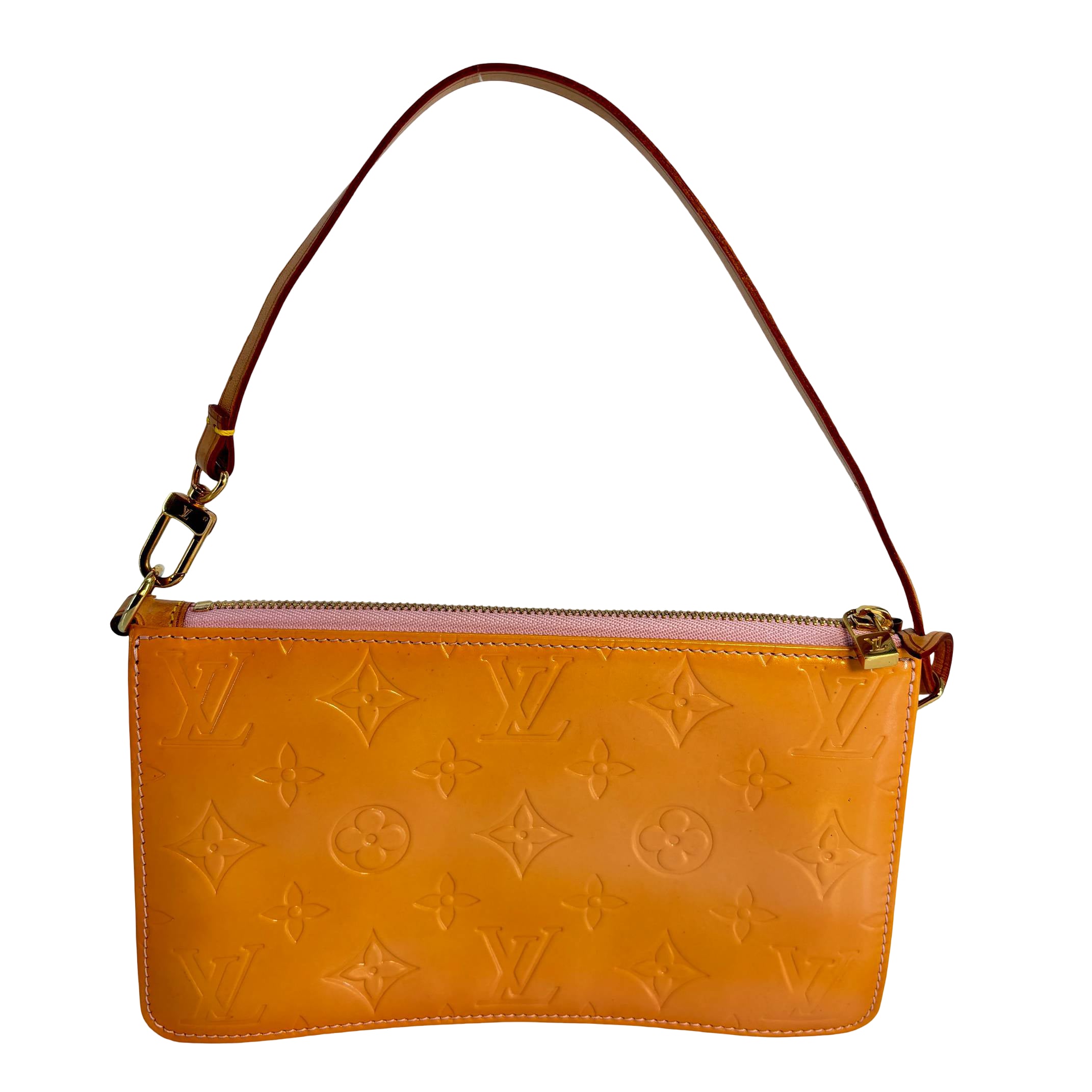 Louis Vuitton Pochette Lexington Orange Vernis Monogram Leather