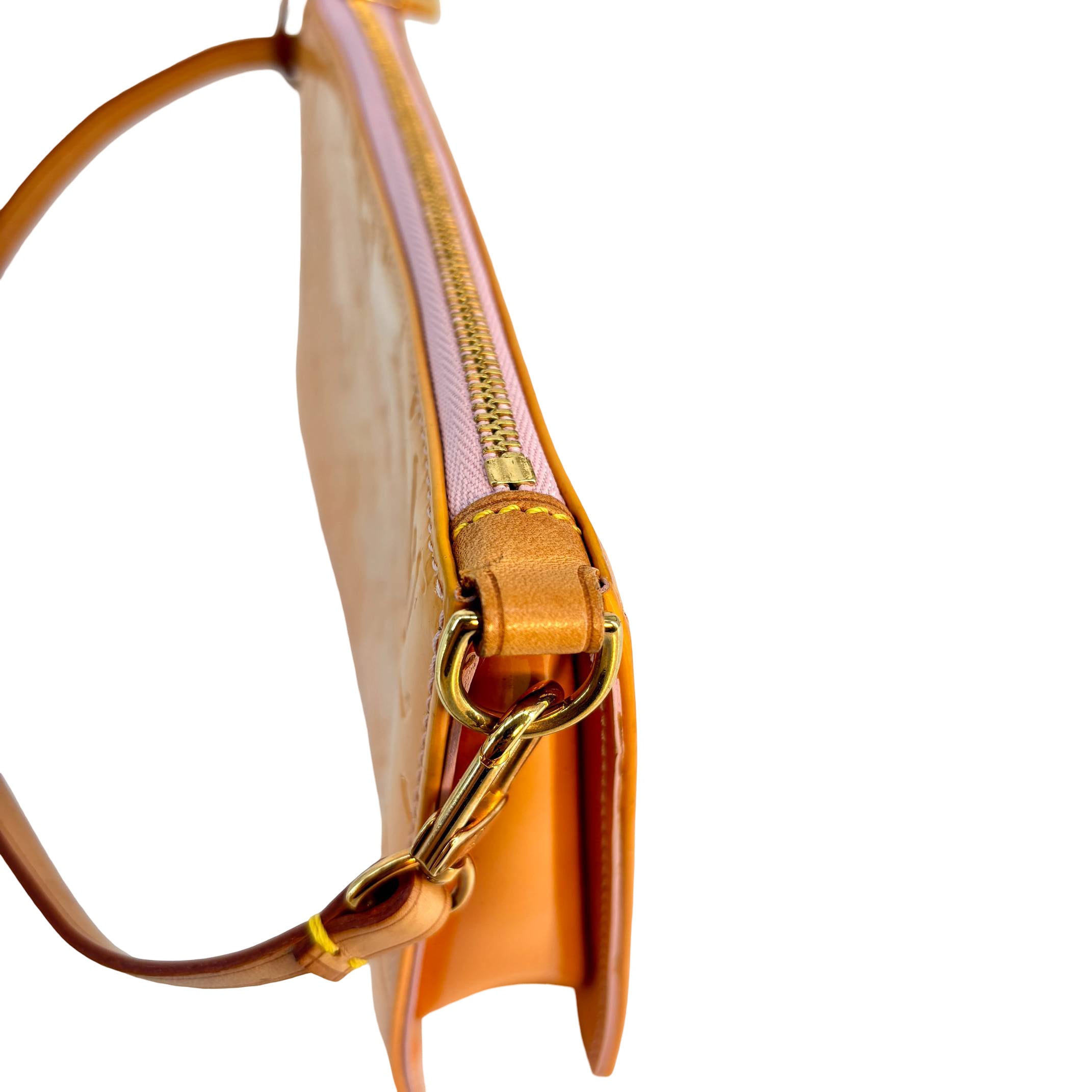 Louis Vuitton Pochette Lexington Orange Vernis Monogram Leather