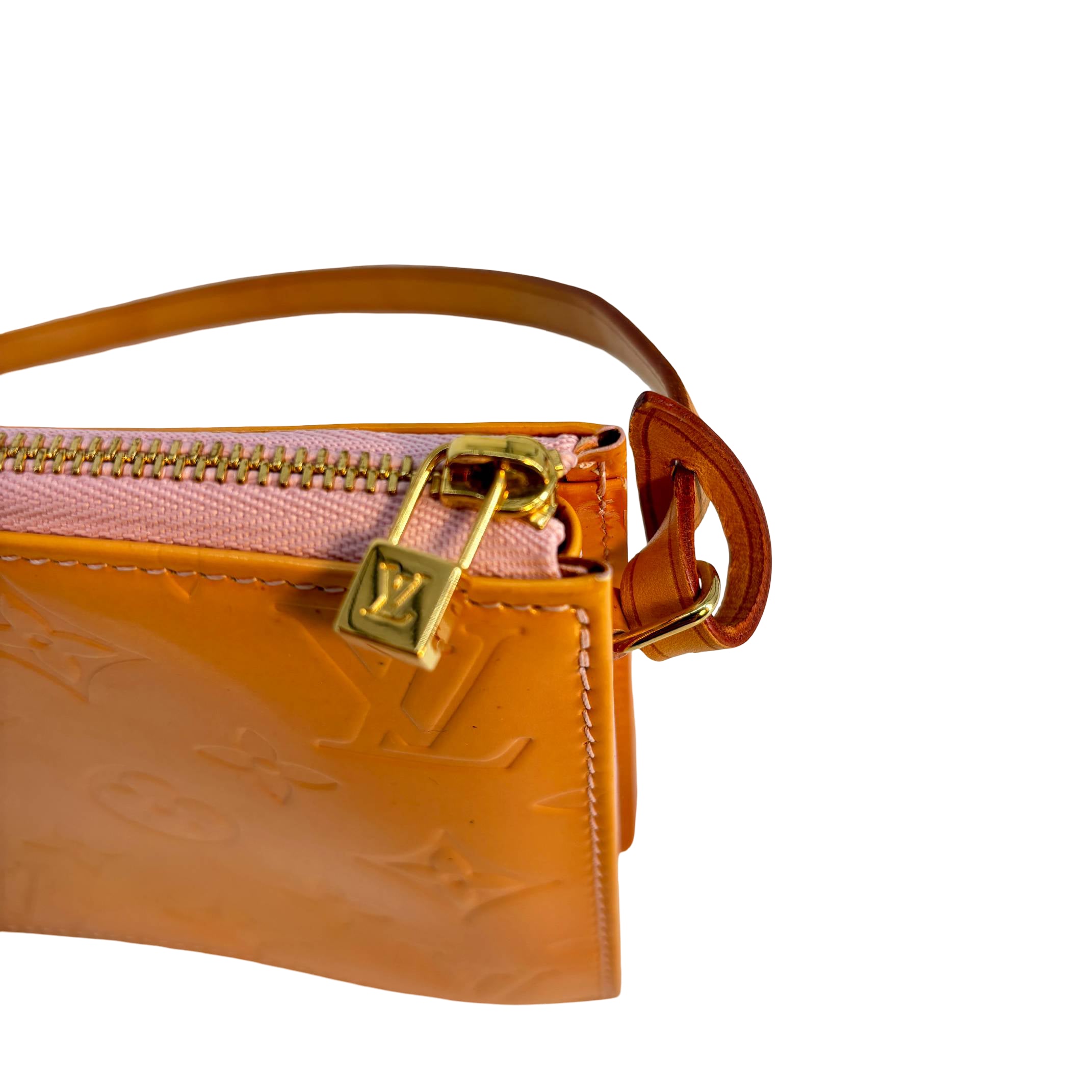 Louis Vuitton Pochette Lexington Orange Vernis Monogram Leather