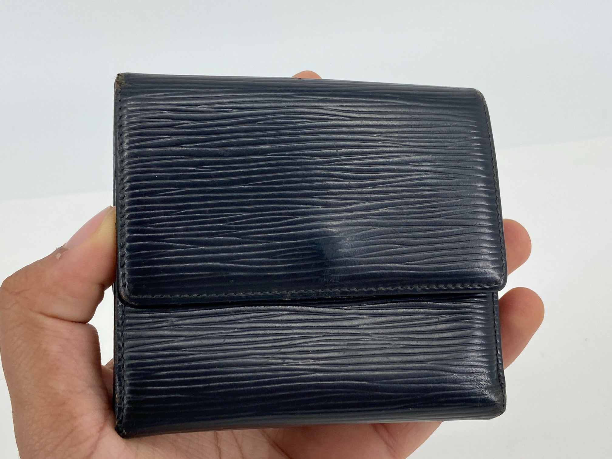 Louis Vuitton Elise Wallet Black Epi Leather