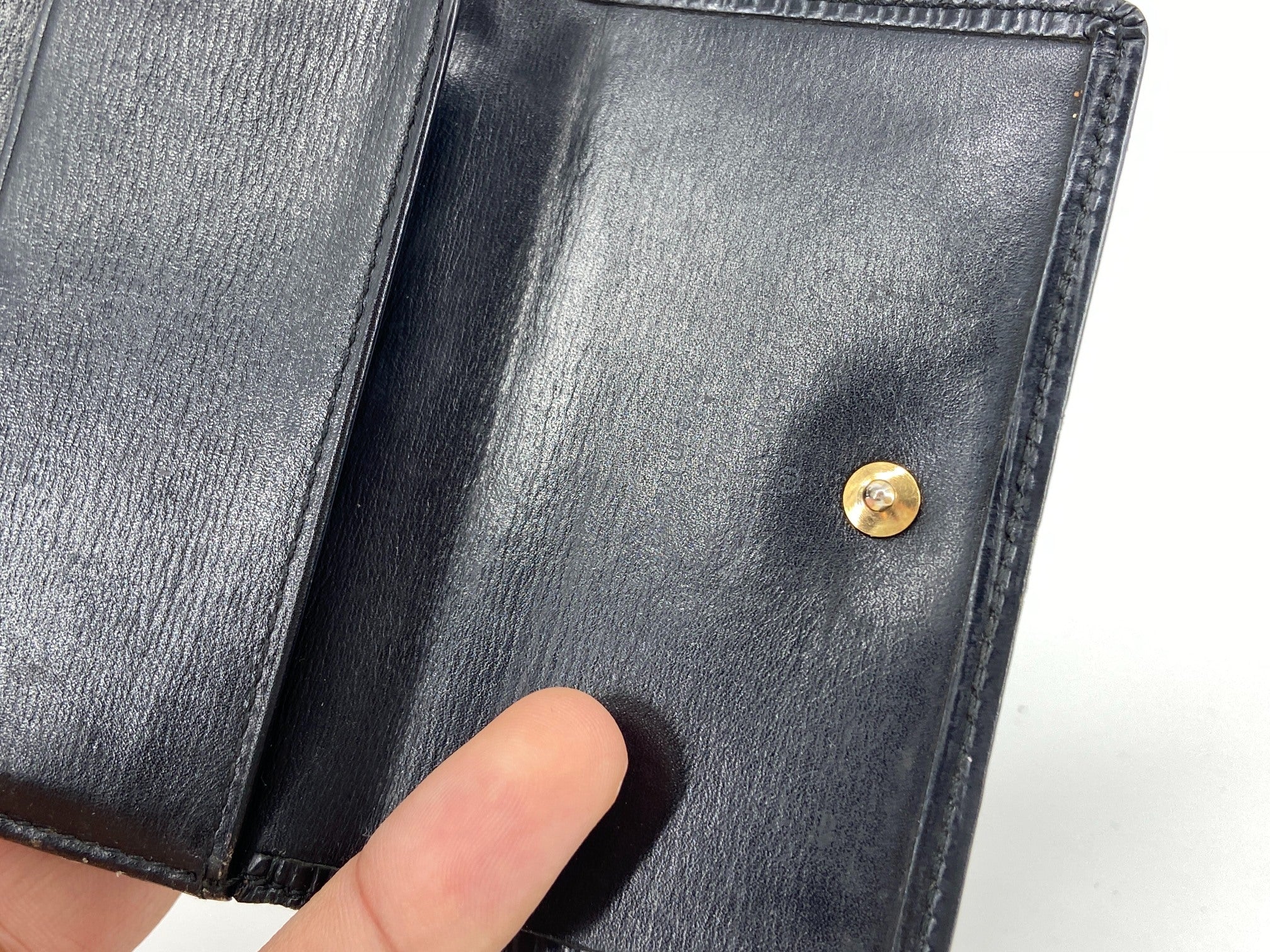 Louis Vuitton Elise Wallet Black Epi Leather