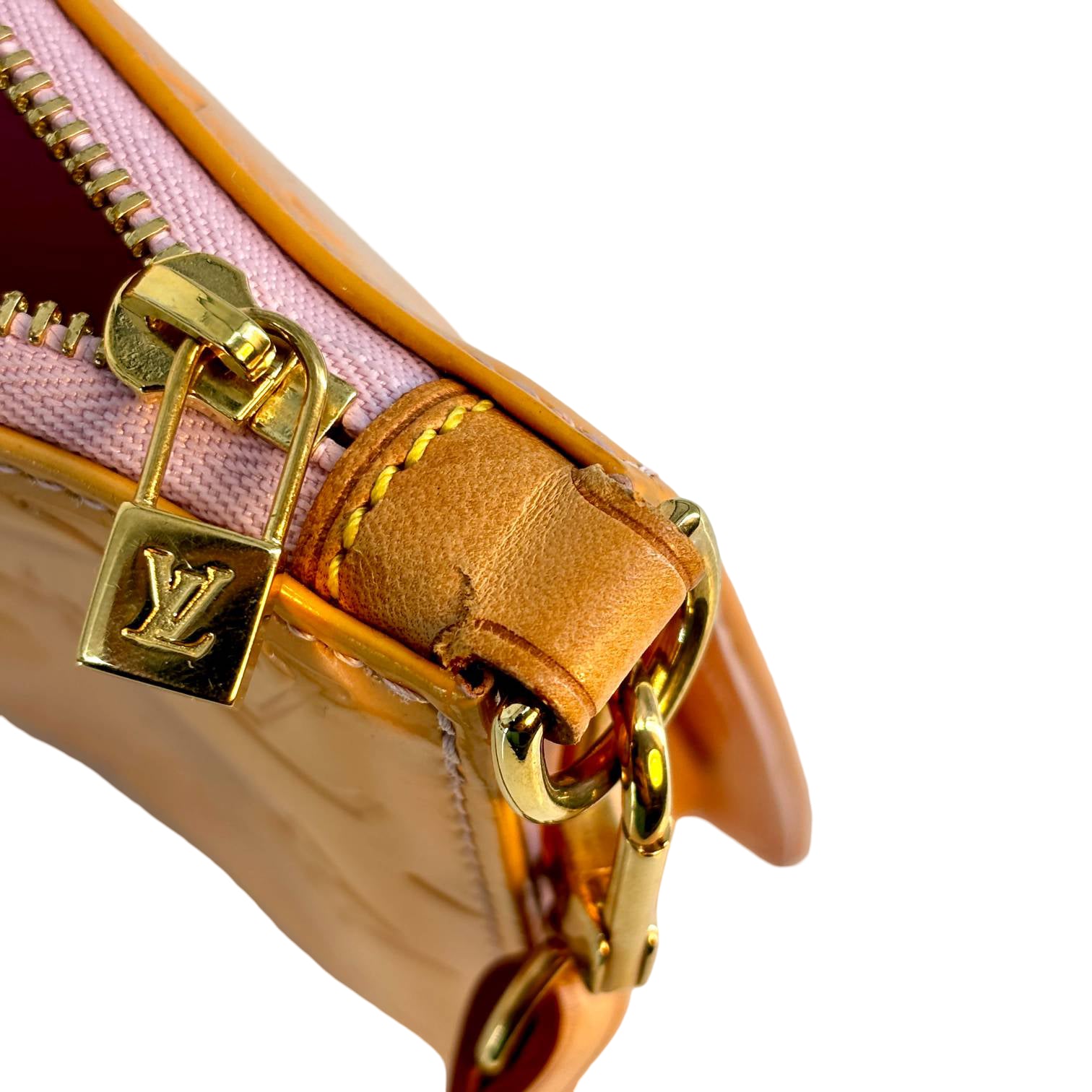 Louis Vuitton Pochette Lexington Orange Vernis Monogram Leather