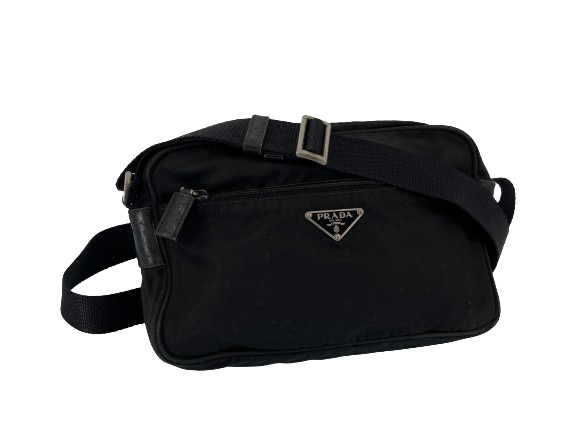Prada BT0167 Vela Sport Nylon Shoulder / Messenger Bag Black