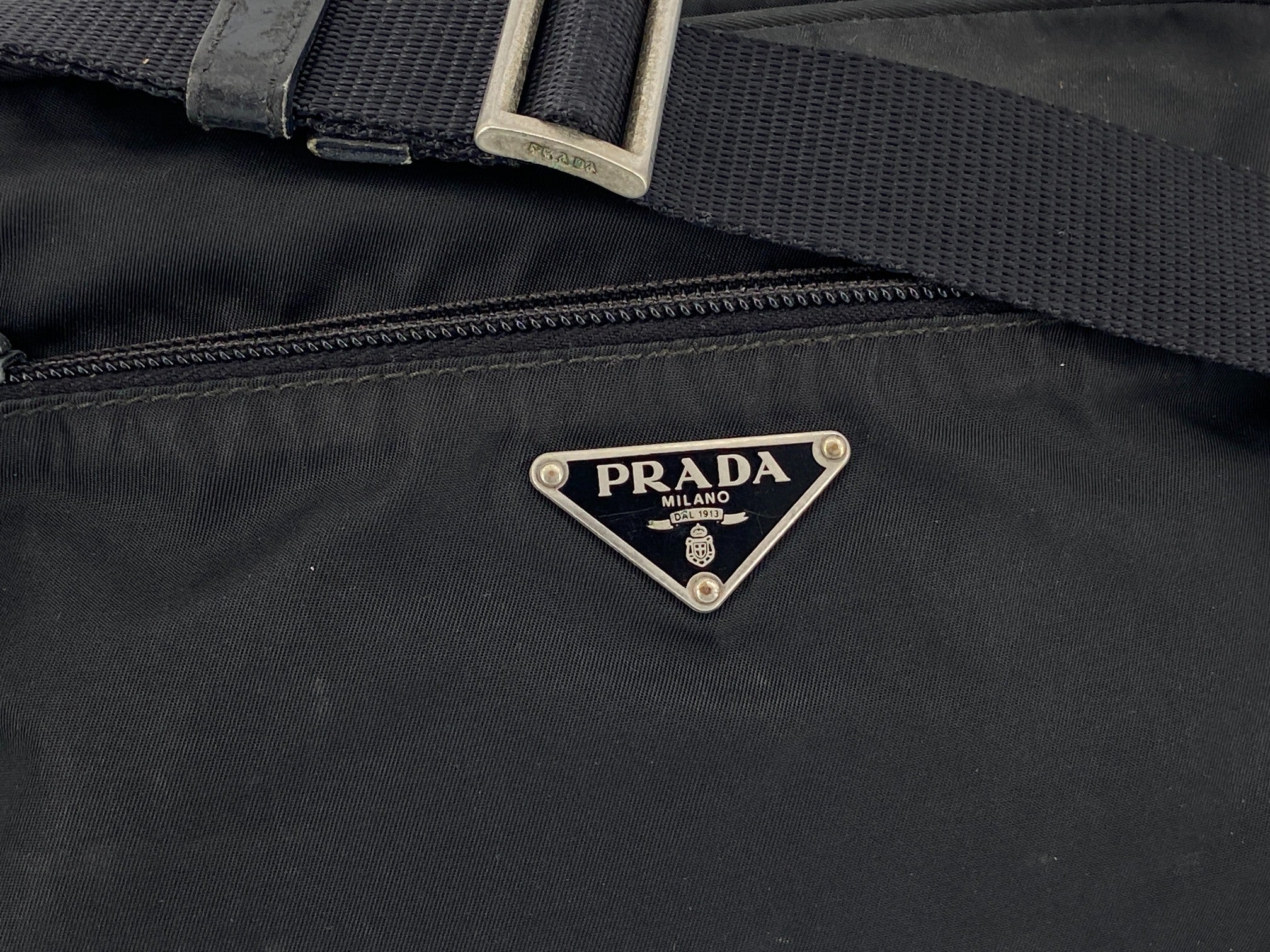 Prada BT0167 Vela Sport Nylon Shoulder / Messenger Bag Black