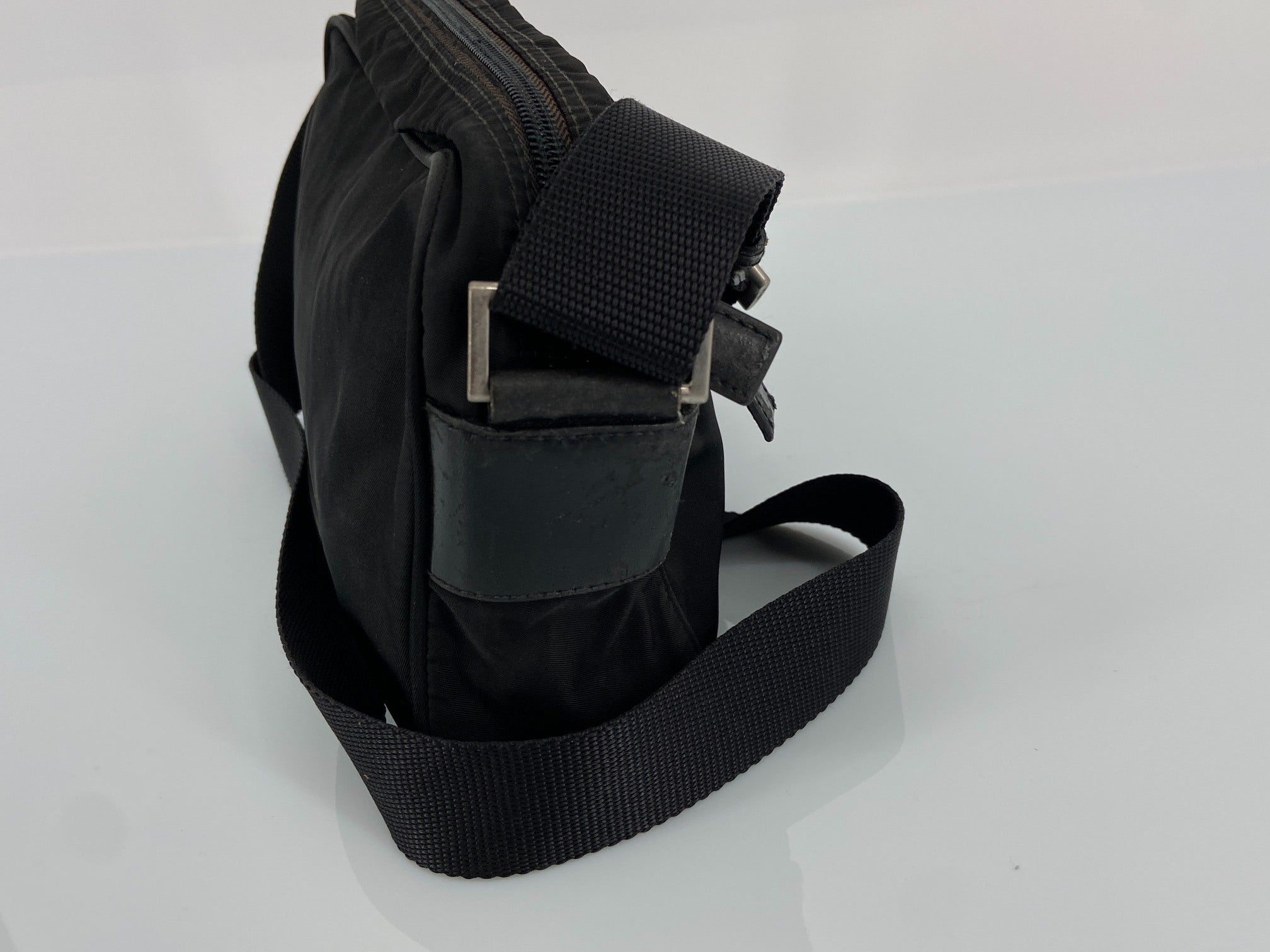 Prada BT0167 Vela Sport Nylon Shoulder / Messenger Bag Black