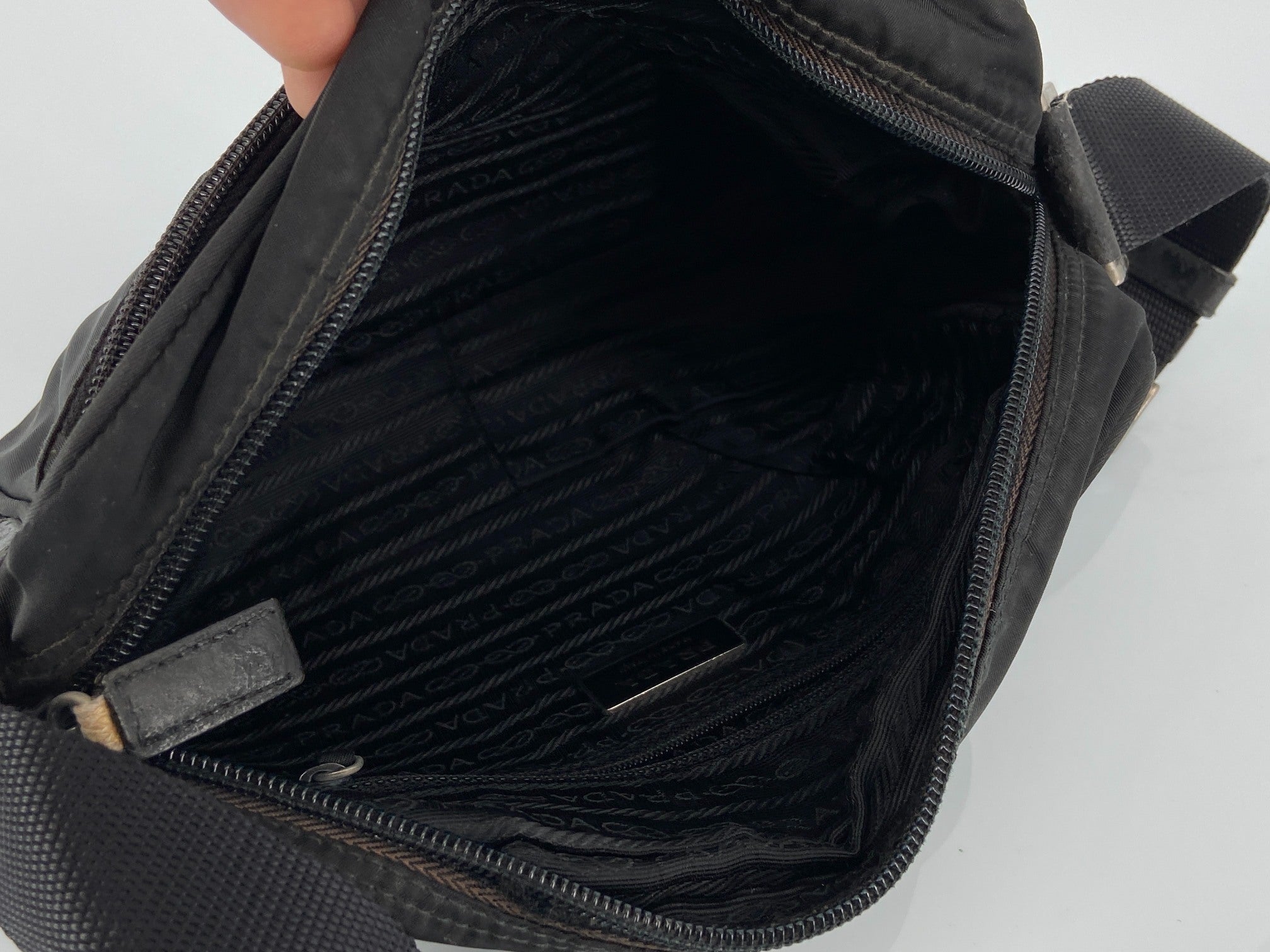 Prada BT0167 Vela Sport Nylon Shoulder / Messenger Bag Black