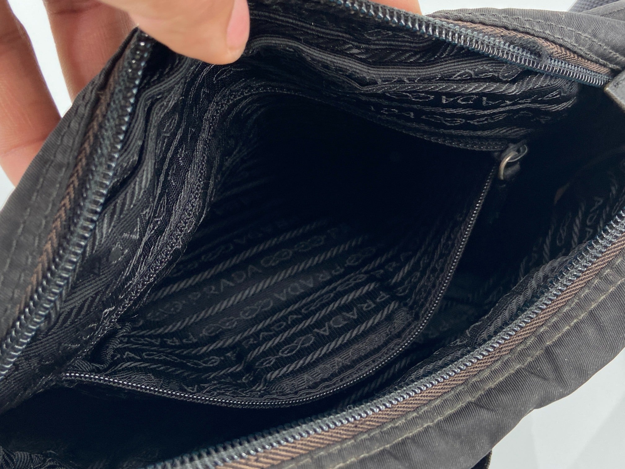 Prada BT0167 Vela Sport Nylon Shoulder / Messenger Bag Black