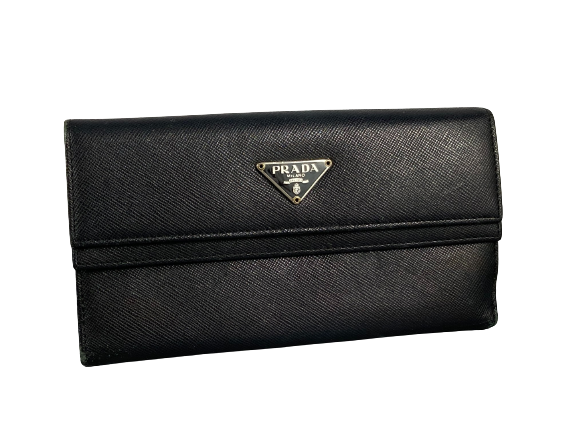 Prada Saffiano Leather Wallet Black