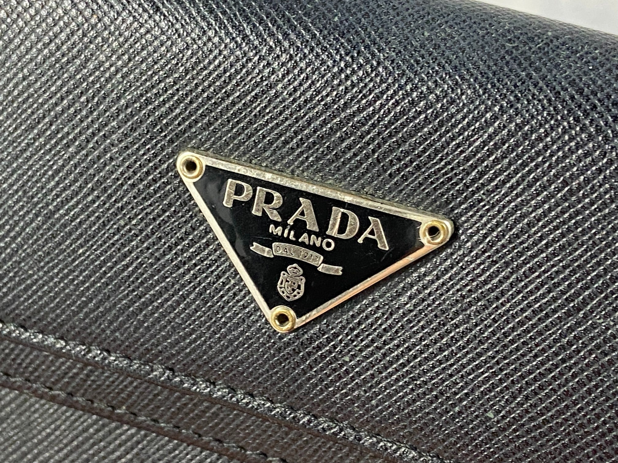 Prada Saffiano Leather Wallet Black