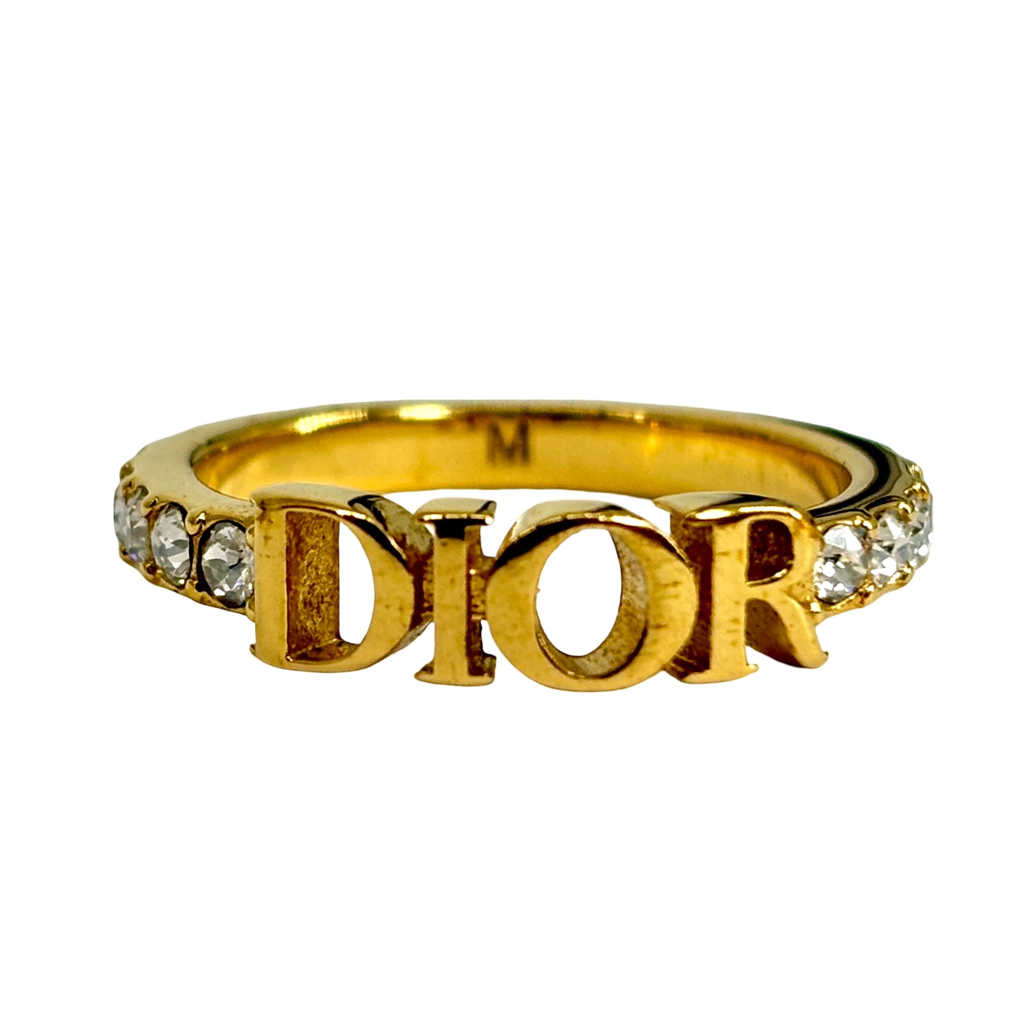 Christian Dior DiorRevolution Ring Size M Gold-Tone Metal