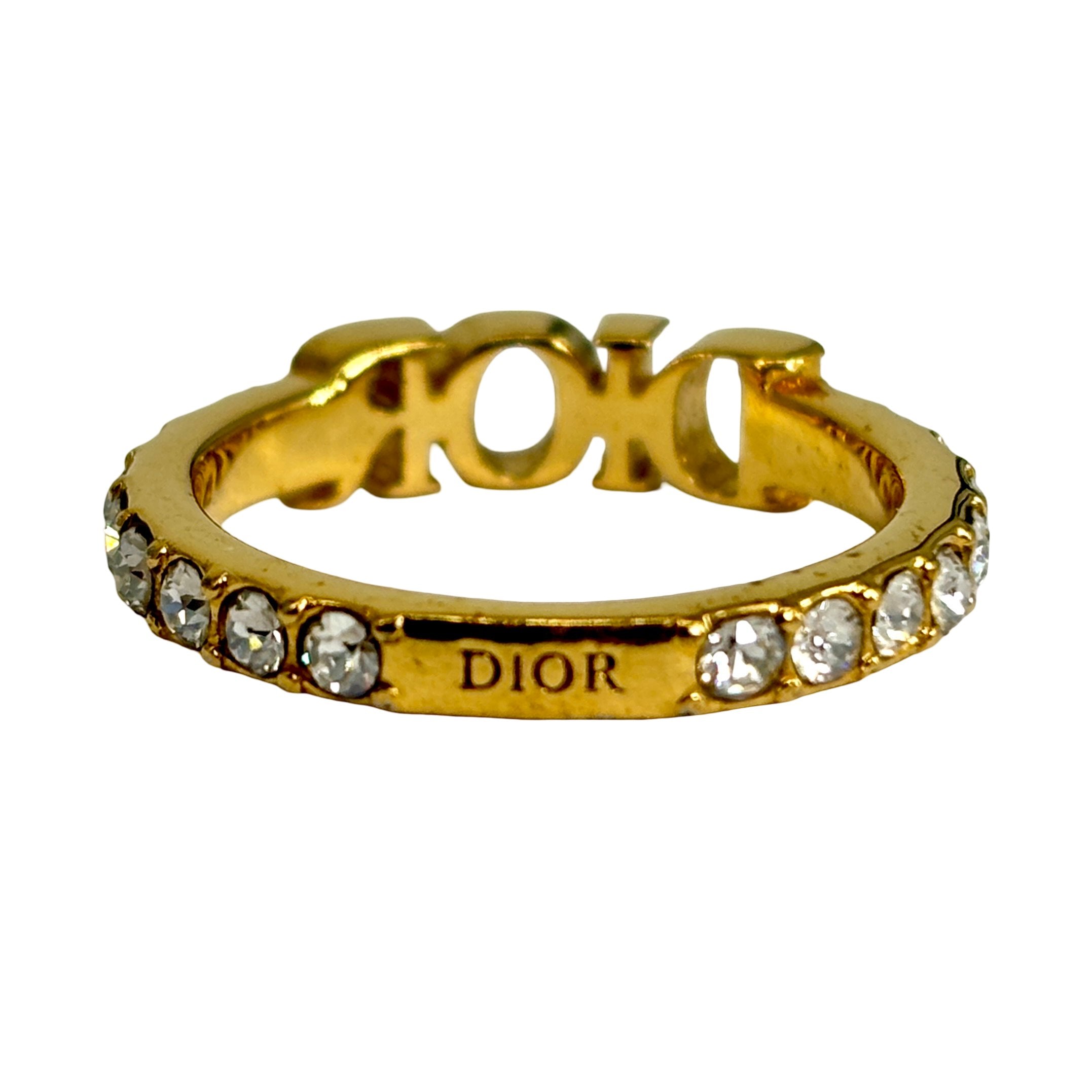 Christian Dior DiorRevolution Ring Size M Gold-Tone Metal