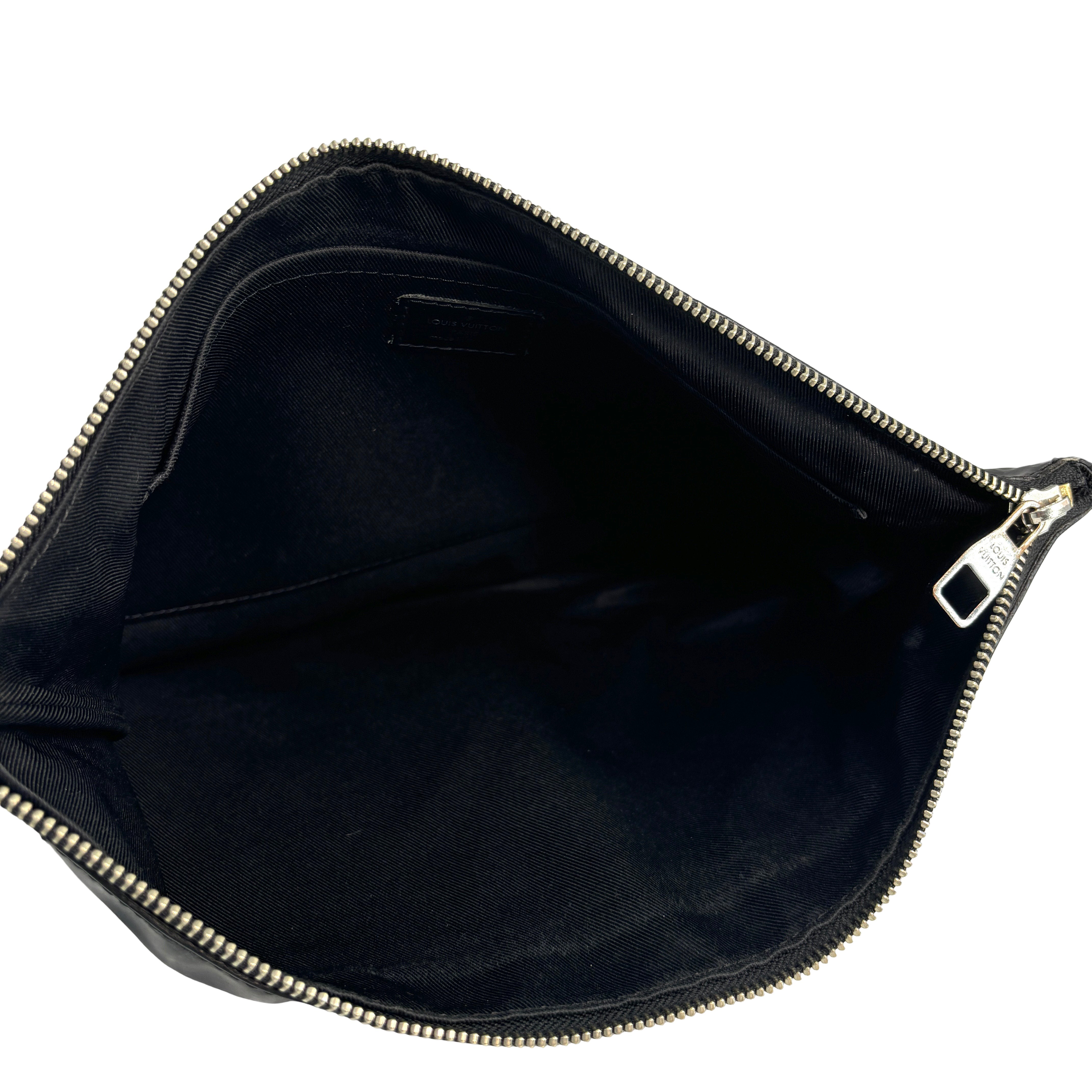 Louis Vuitton Pochette Voyage MM Black Monogram Eclipse Canvas