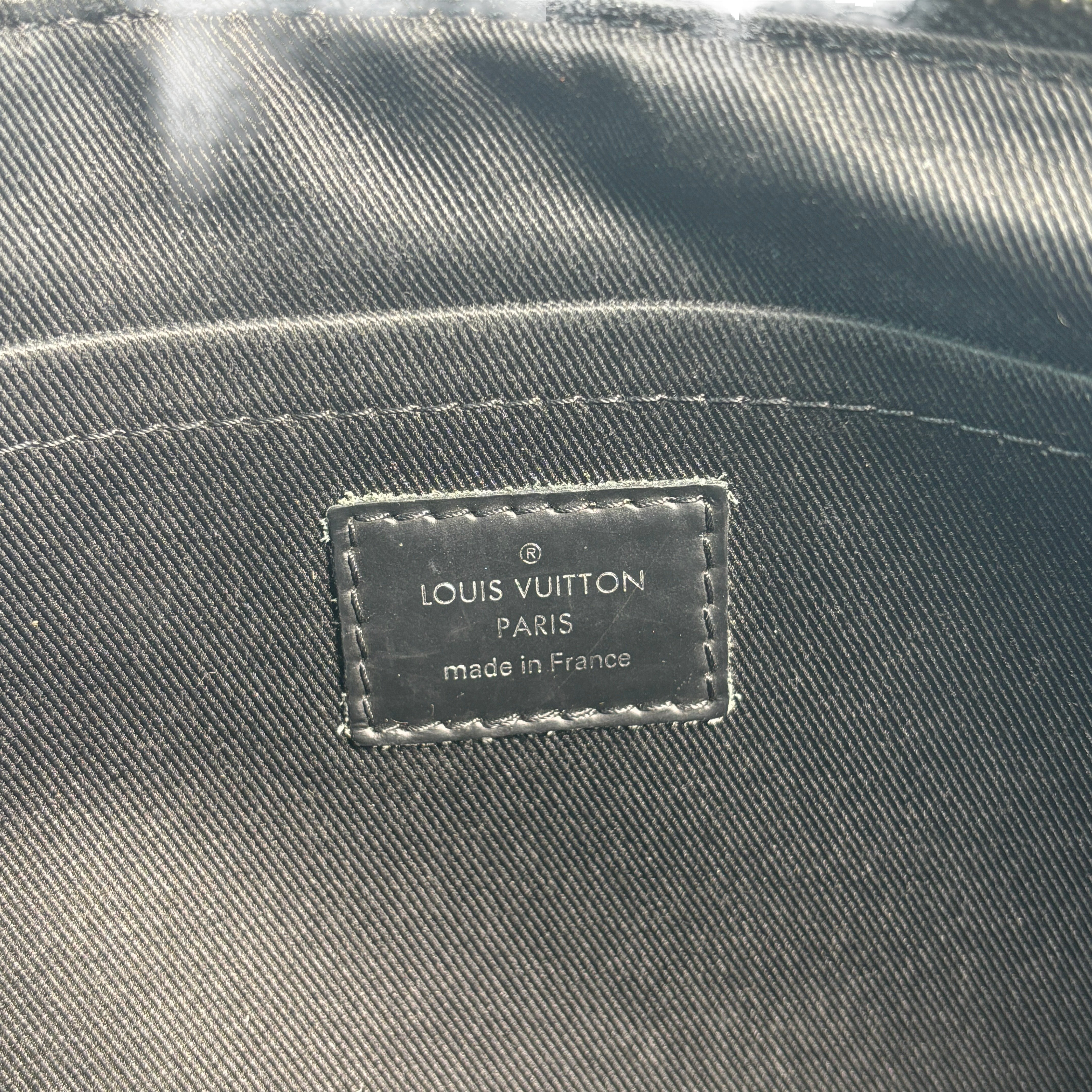 Louis Vuitton Pochette Voyage MM Black Monogram Eclipse Canvas