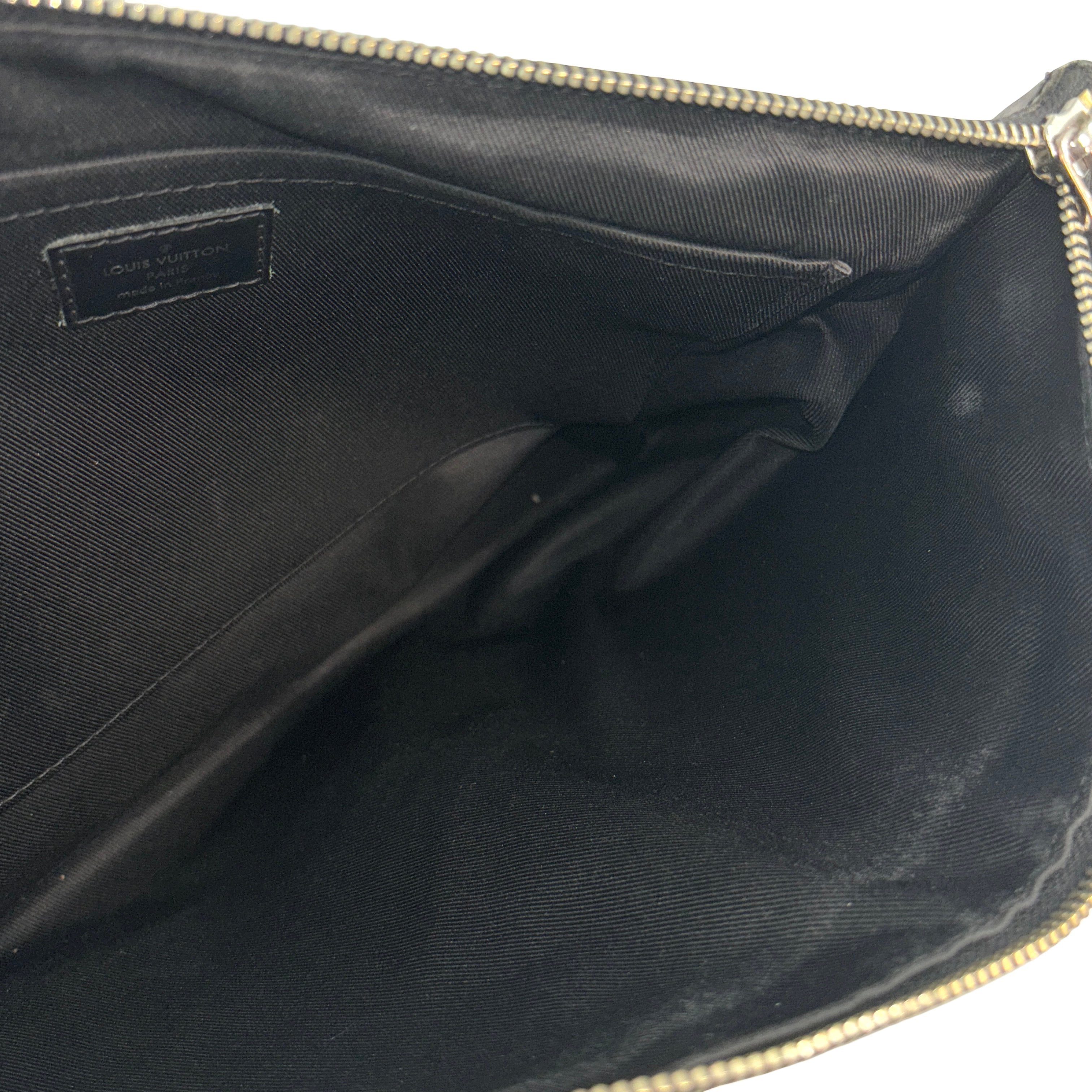 Louis Vuitton Pochette Voyage MM Black Monogram Eclipse Canvas