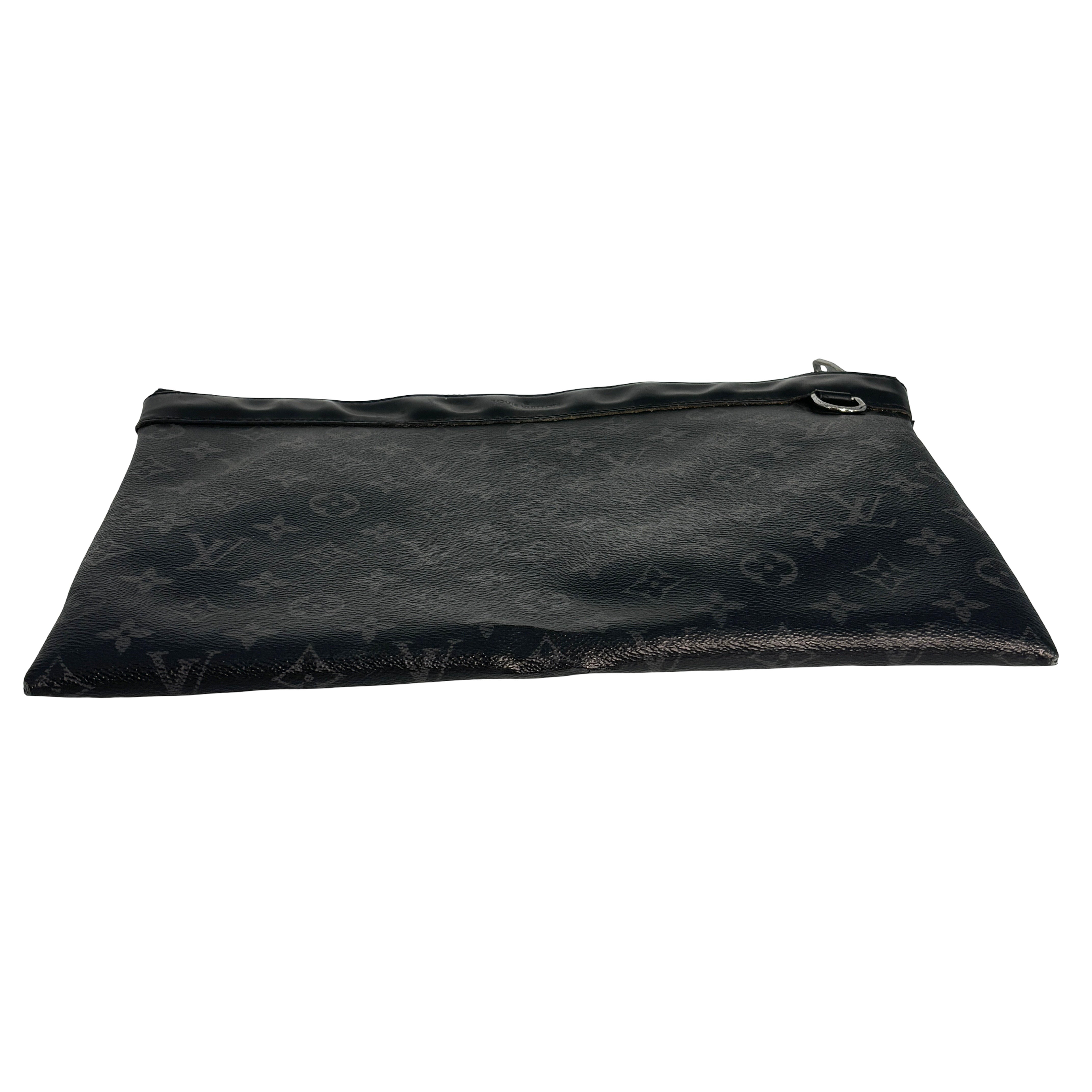 Louis Vuitton Pochette Voyage MM Black Monogram Eclipse Canvas
