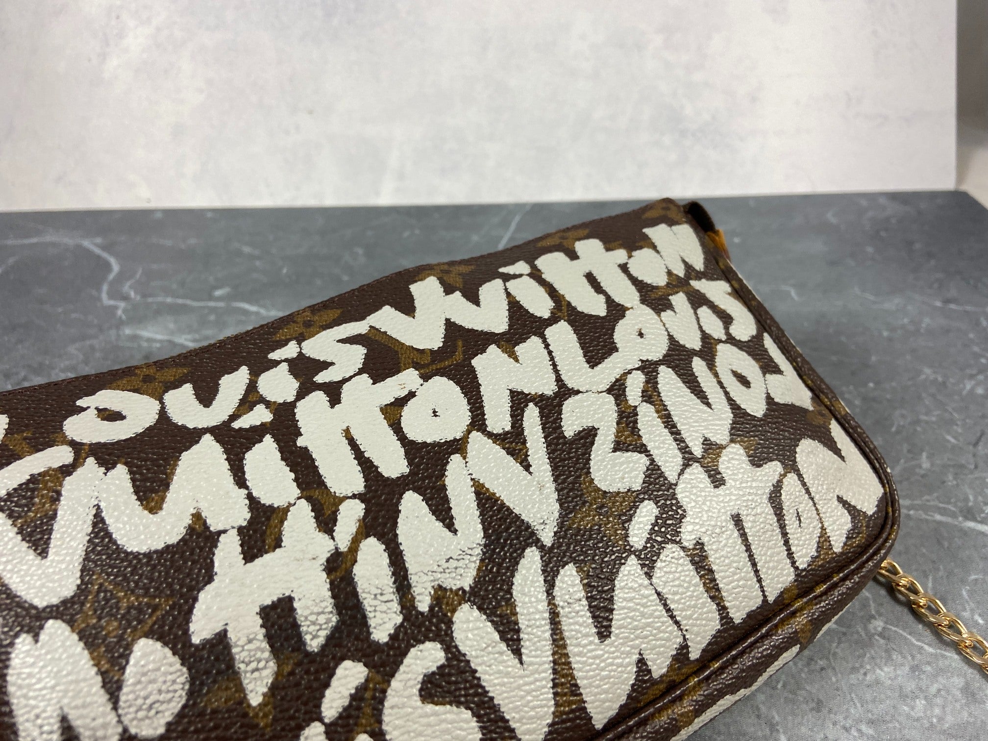 Louis Vuitton x Stephen Sprouse Pochette Accessoires Graffiti White