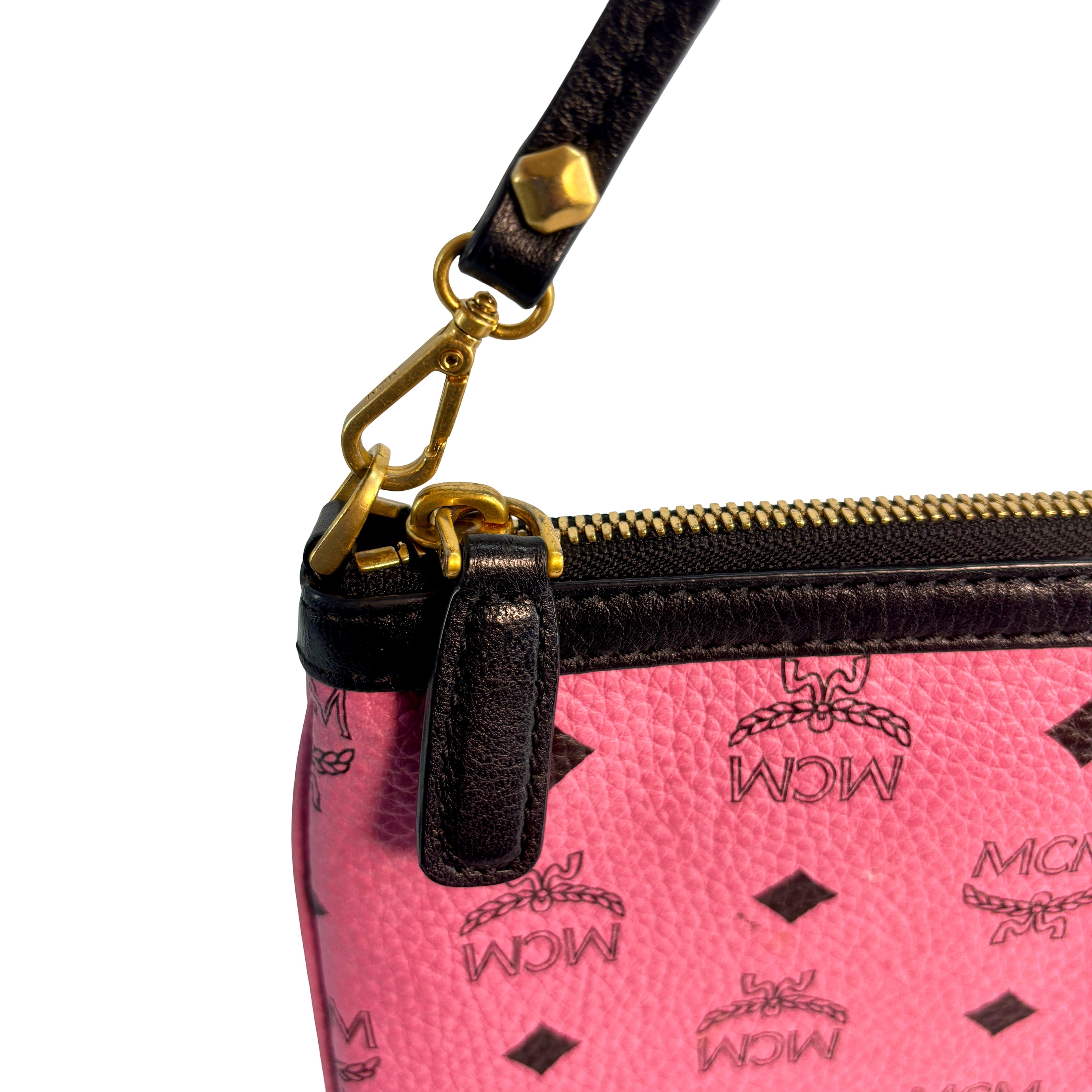 MCM Liz Accessory Pouch / Clutch Pink Visetos Monogram
