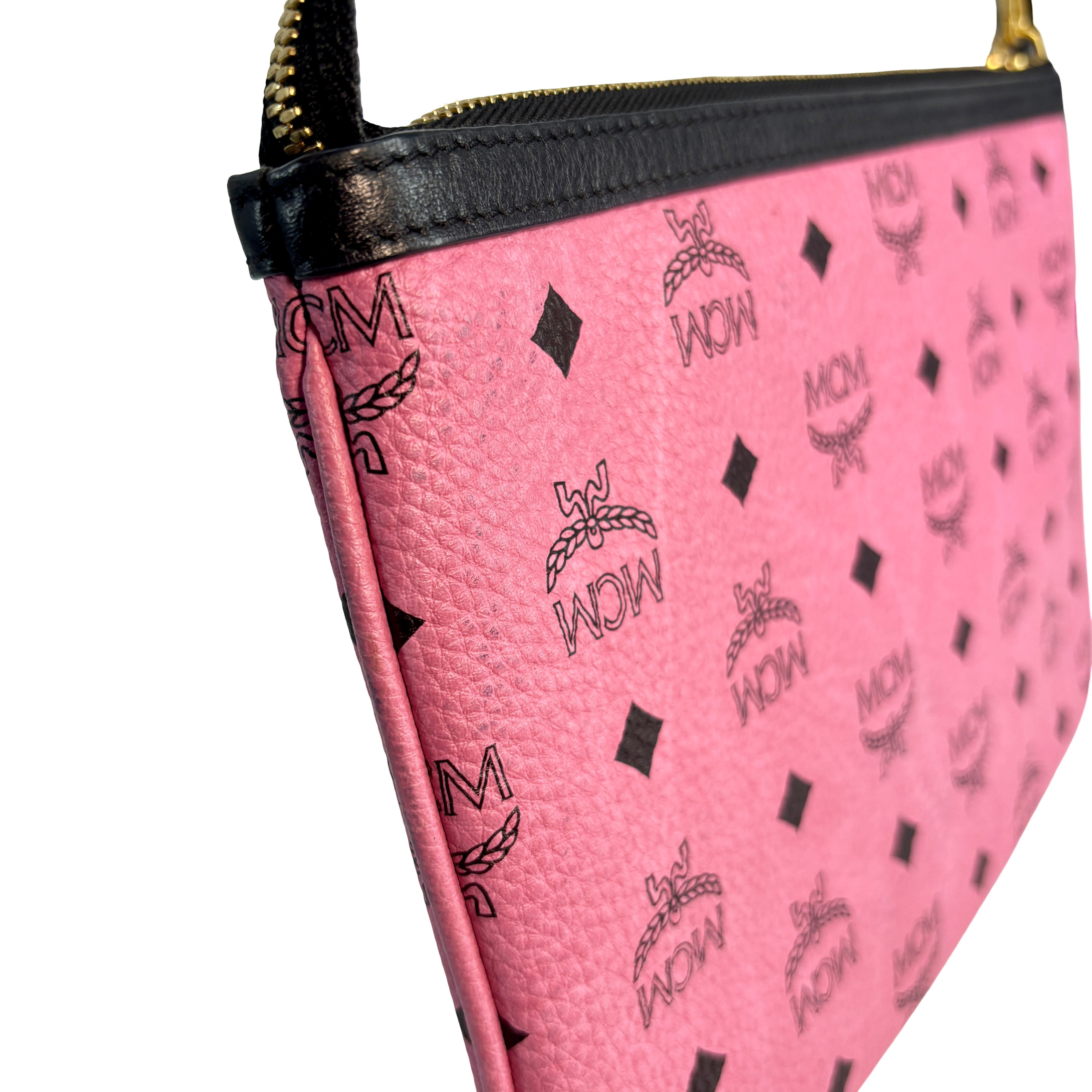 MCM Liz Accessory Pouch / Clutch Pink Visetos Monogram