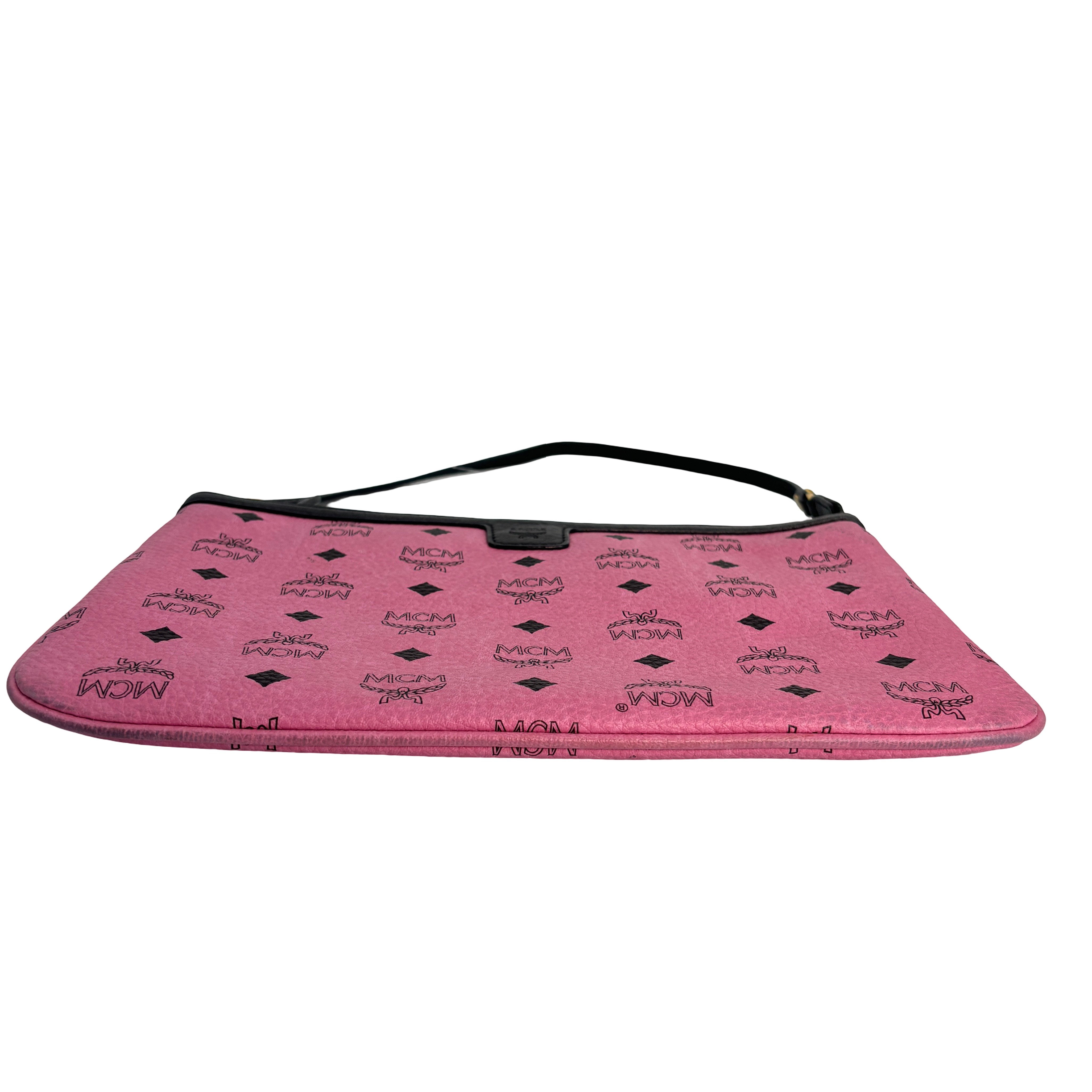 MCM Liz Accessory Pouch / Clutch Pink Visetos Monogram