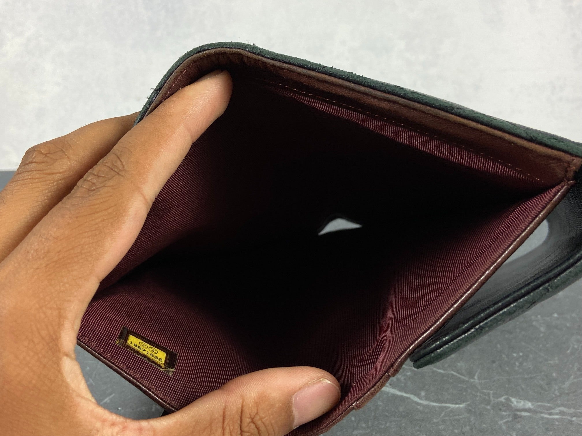 Chanel Timeless / Classic Matelasse Flap Wallet Black Leather