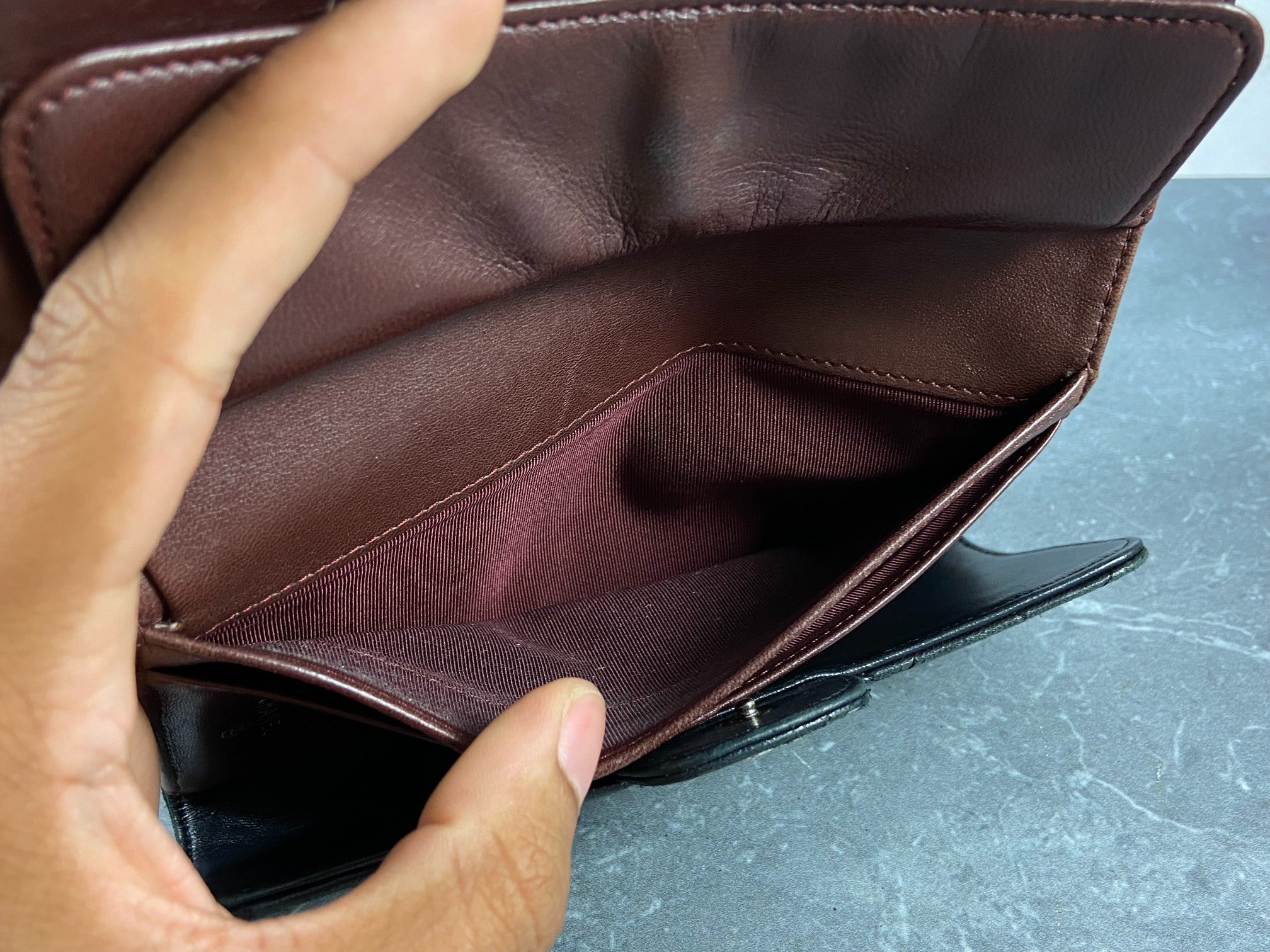 Chanel Timeless / Classic Matelasse Flap Wallet Black Leather