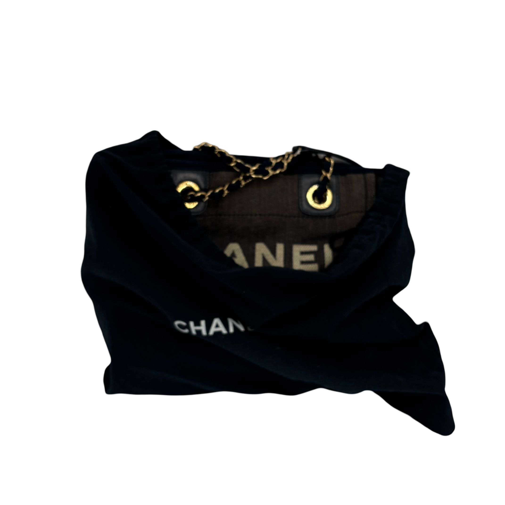 Chanel Deauville Hand / Tote Bag Navy Denim