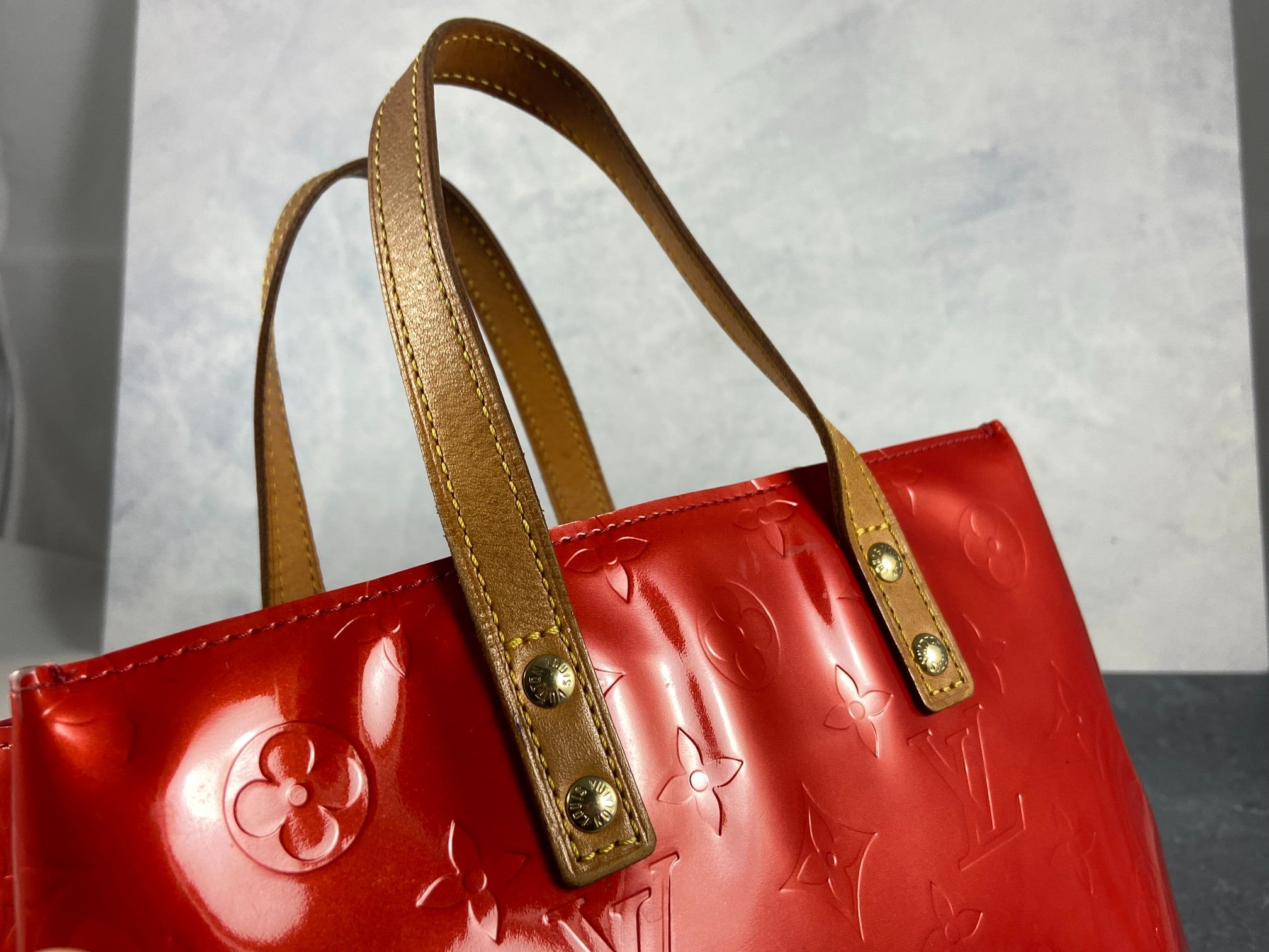 Louis Vuitton Reade PM Red Vernis Leather
