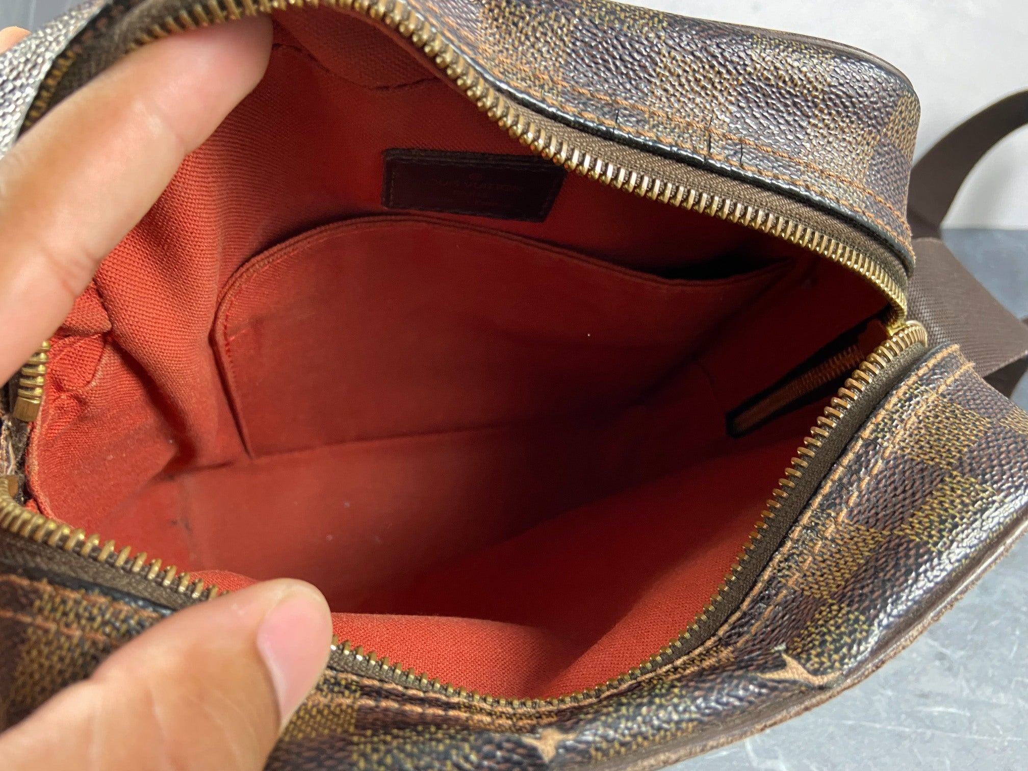 Louis Vuitton Olav PM Messenger Bag Damier Ebene Canvas