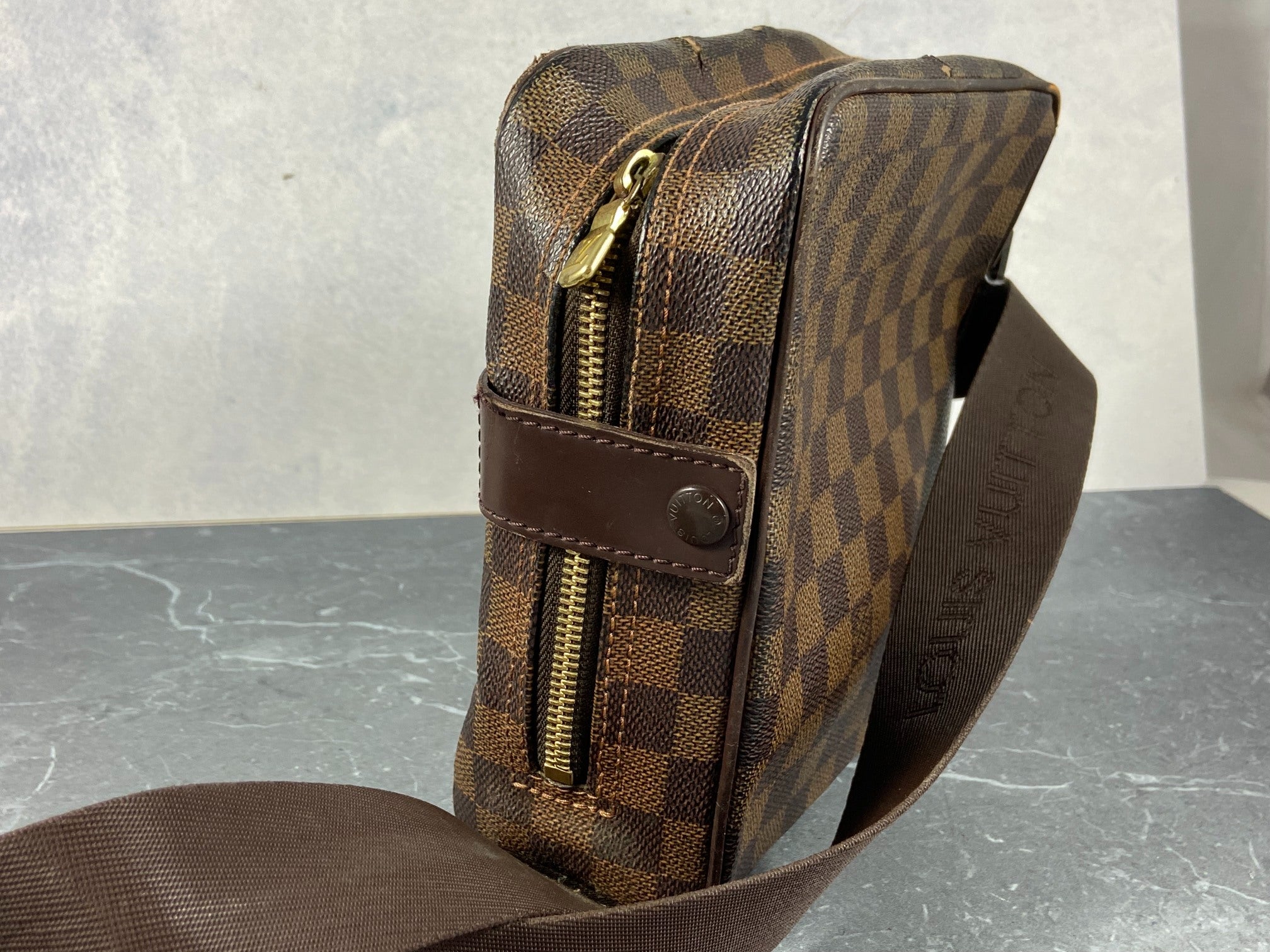 Louis Vuitton Olav PM Messenger Bag Damier Ebene Canvas
