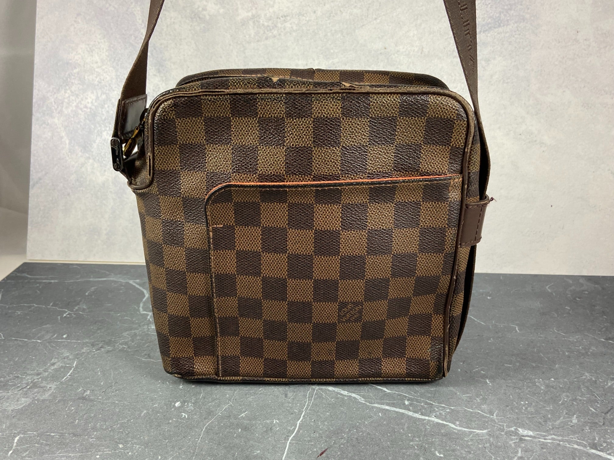 Louis Vuitton Olav PM Messenger Bag Damier Ebene Canvas
