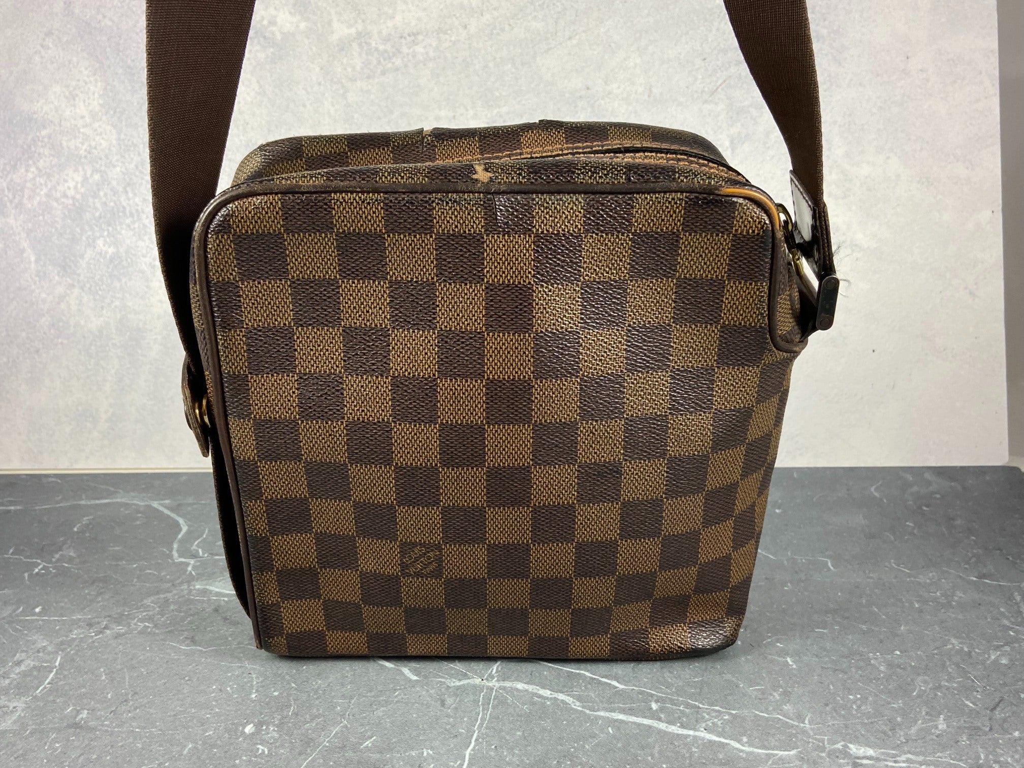 Louis Vuitton Olav PM Messenger Bag Damier Ebene Canvas